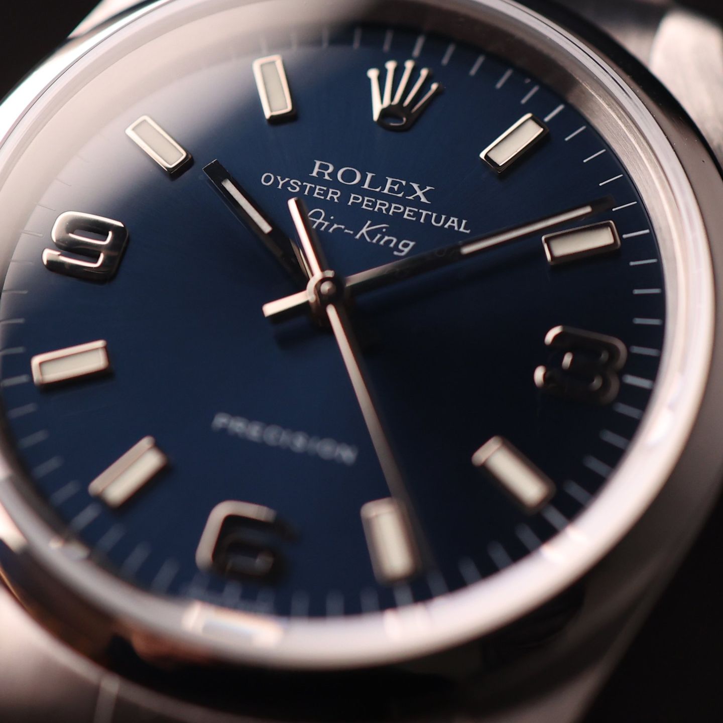 Rolex Air-King 14000M (2005) - Blue dial 34 mm Steel case (5/6)