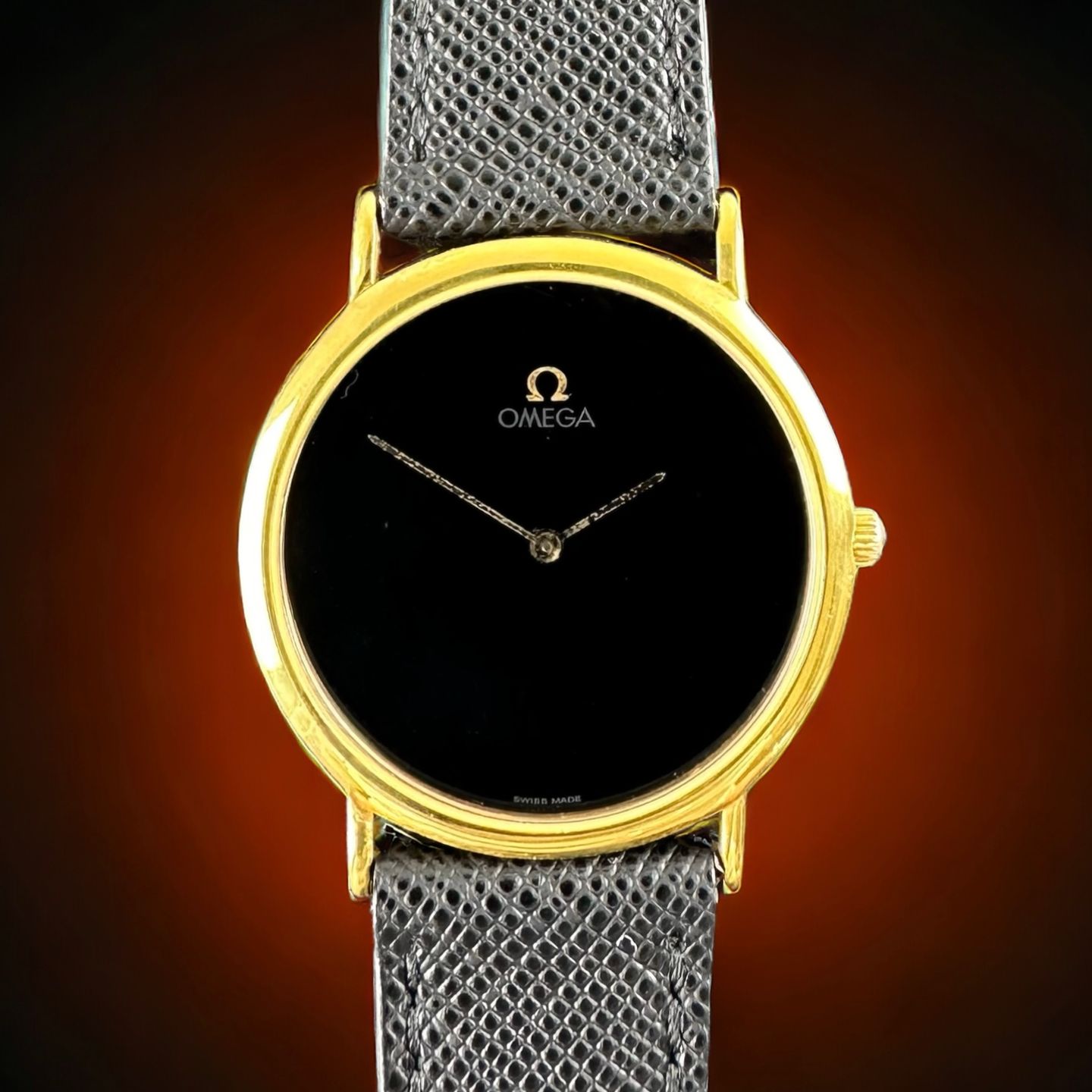 Omega De Ville 195.0075.2 (1986) - Black dial 32 mm Gold/Steel case (1/8)