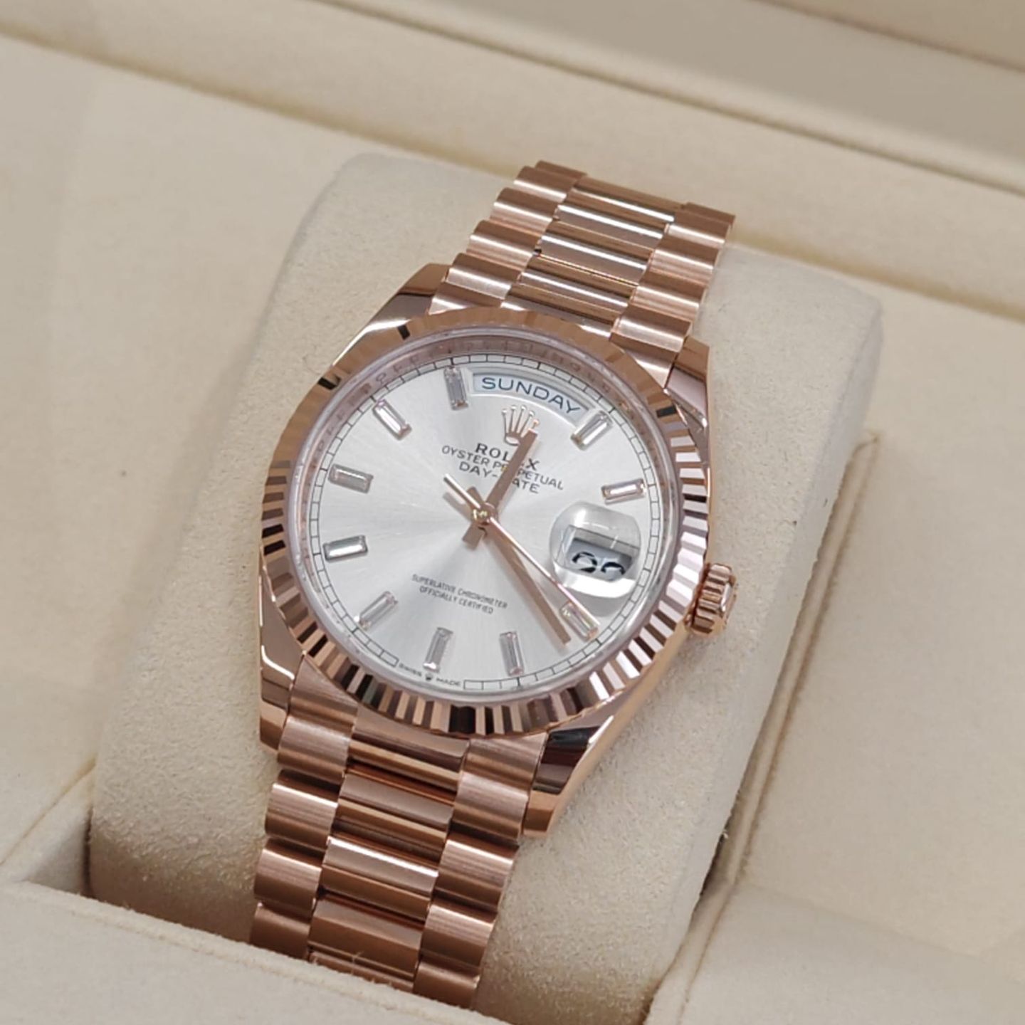 Rolex Day-Date 36 128235 (2025) - Onbekend wijzerplaat 36mm Roségoud (1/5)