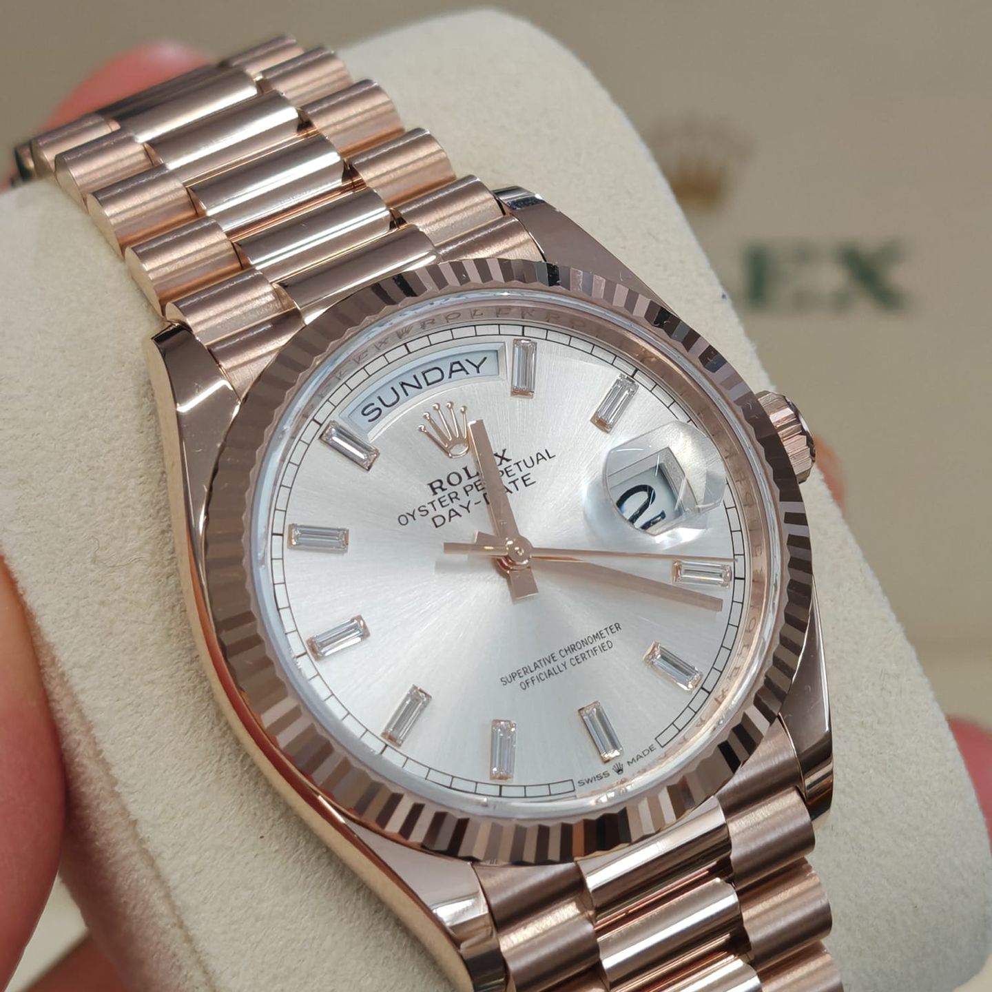 Rolex Day-Date 36 128235 (2025) - Onbekend wijzerplaat 36mm Roségoud (5/5)