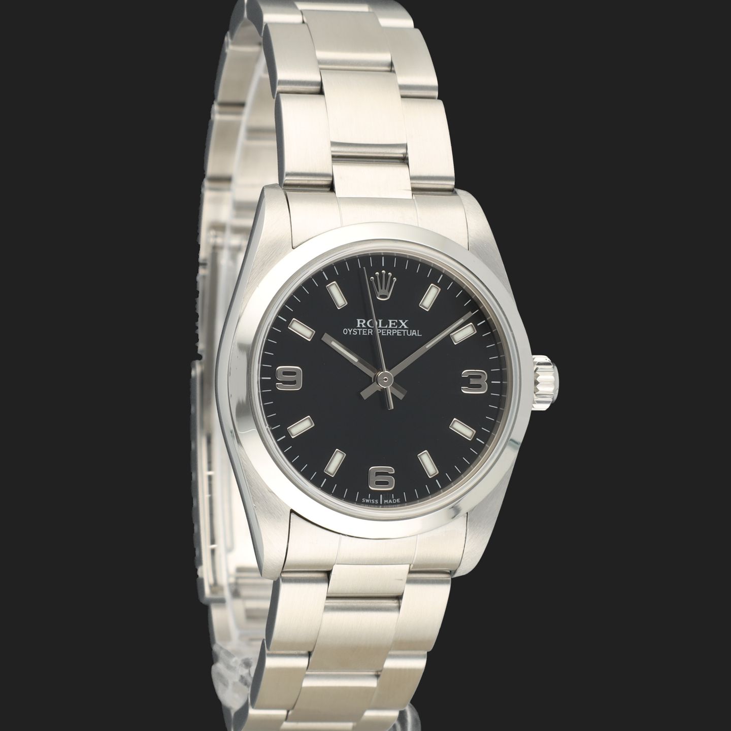 Rolex Oyster Perpetual 31 77080 (2007) - Black dial 31 mm Steel case (4/8)