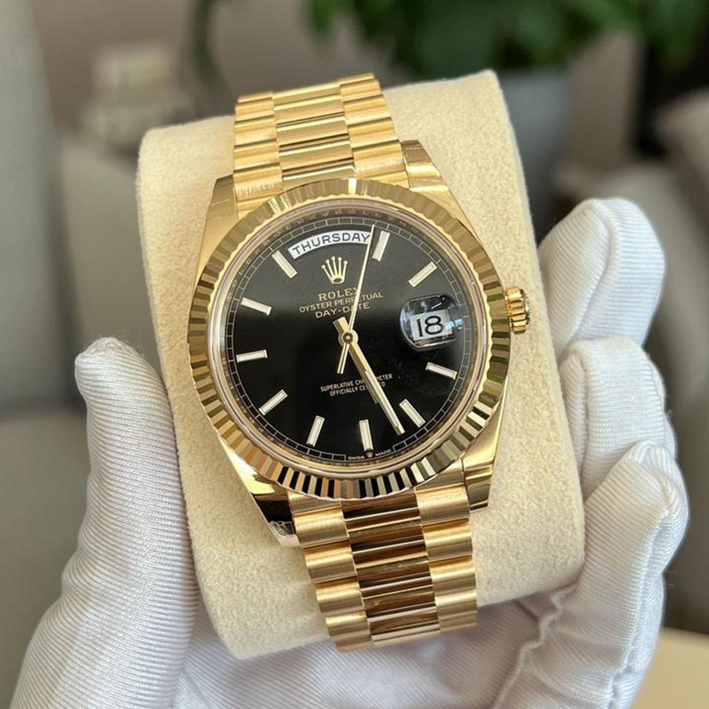 Rolex Day-Date 228238 (2026) - Zwart wijzerplaat 40mm Geelgoud (1/8)