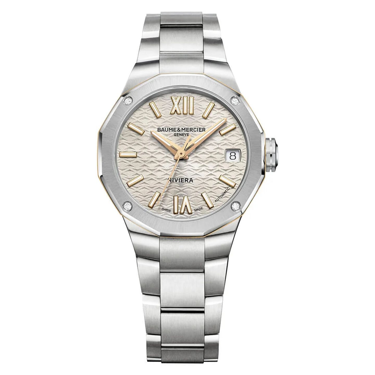 Baume & Mercier Riviera M0A10730 (2023) - Goud wijzerplaat 33mm Staal (3/3)