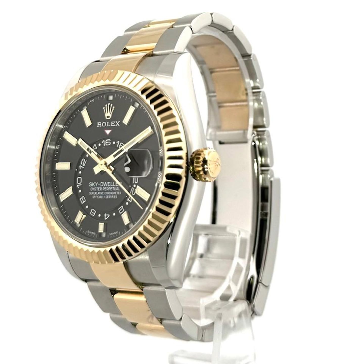Rolex Sky-Dweller 326933 (2022) - Black dial 42 mm Gold/Steel case (4/8)