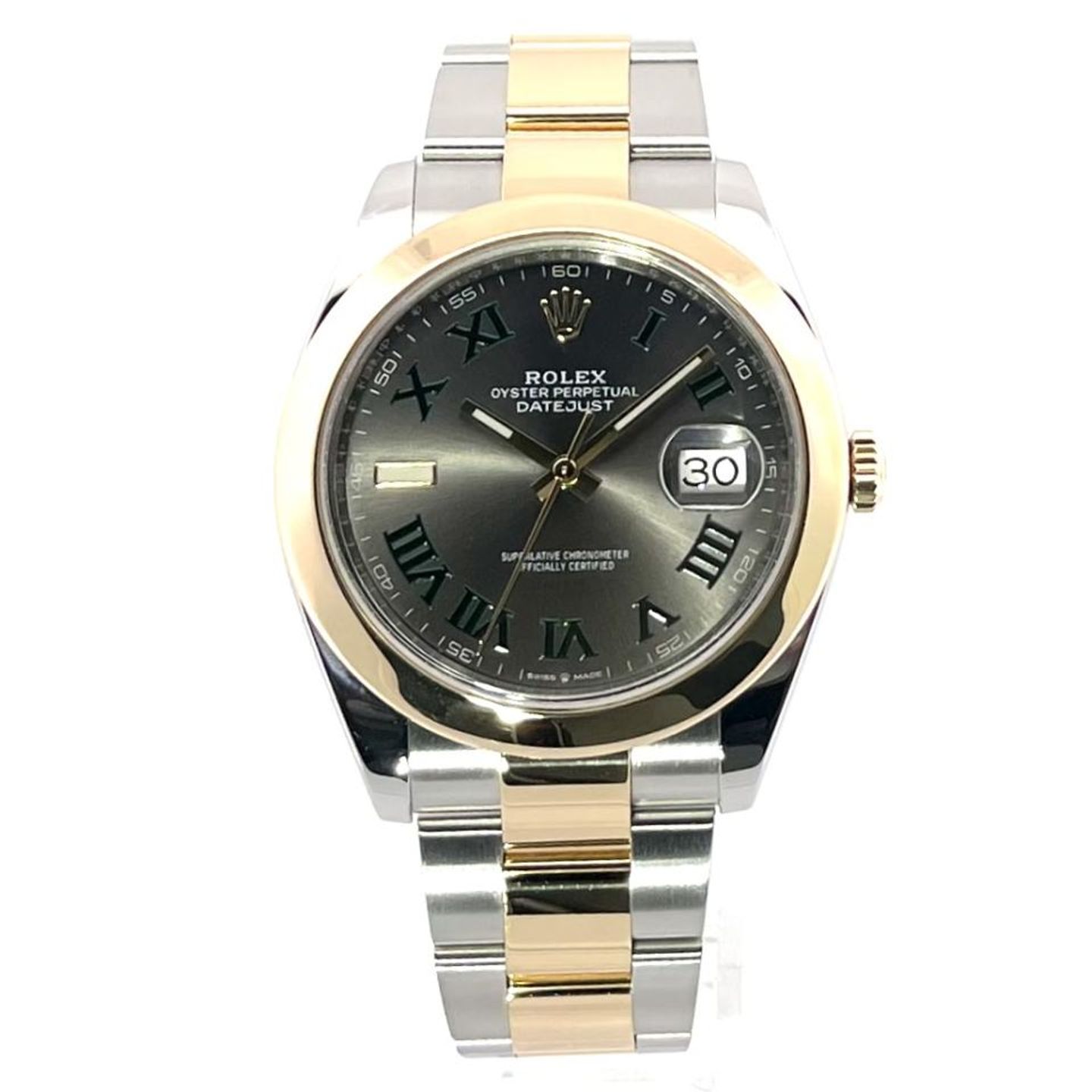 Rolex Datejust 41 126303 (2019) - Grey dial 41 mm Gold/Steel case (2/8)