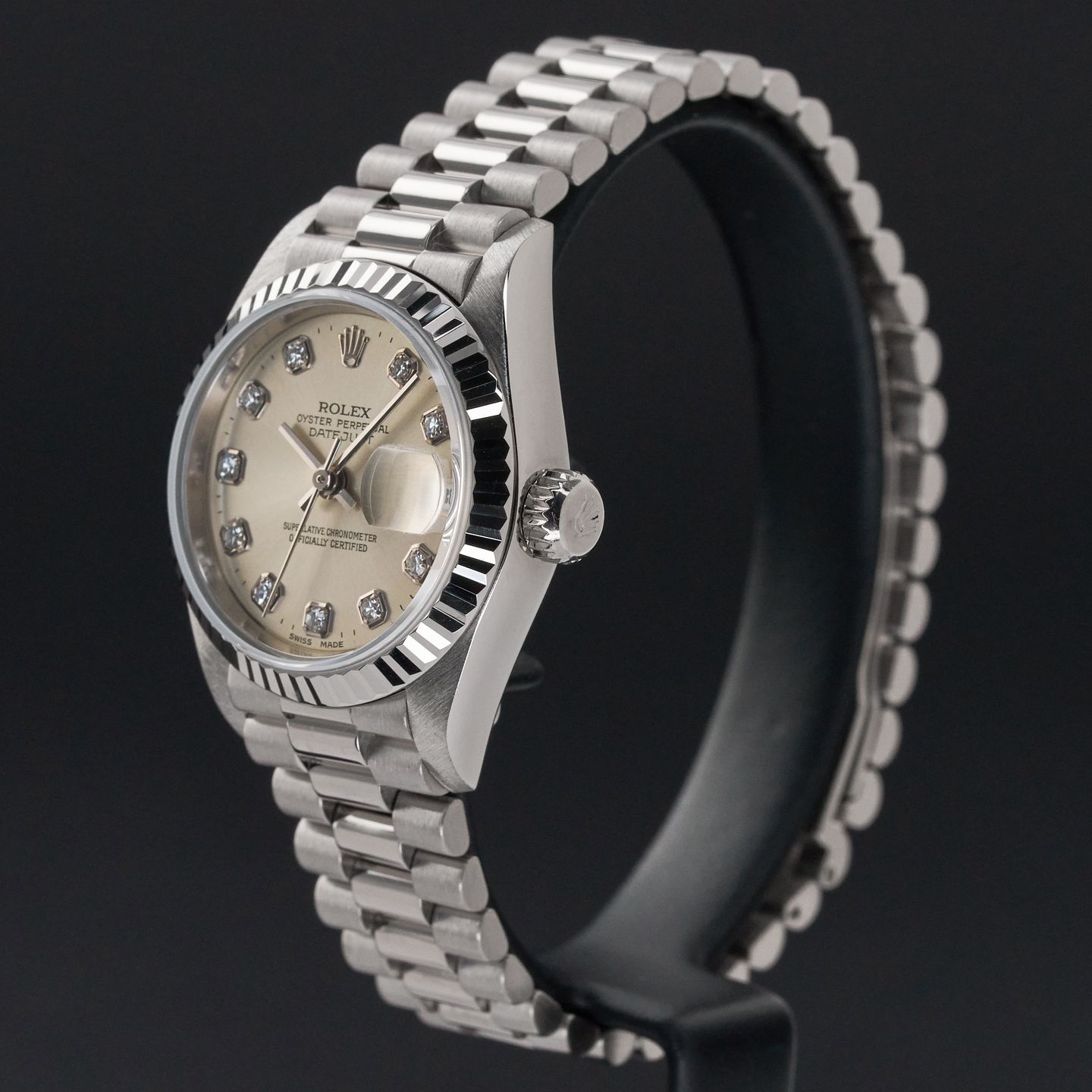 Rolex Lady-Datejust 69179 (1995) - Silver dial 26 mm White Gold case (4/8)