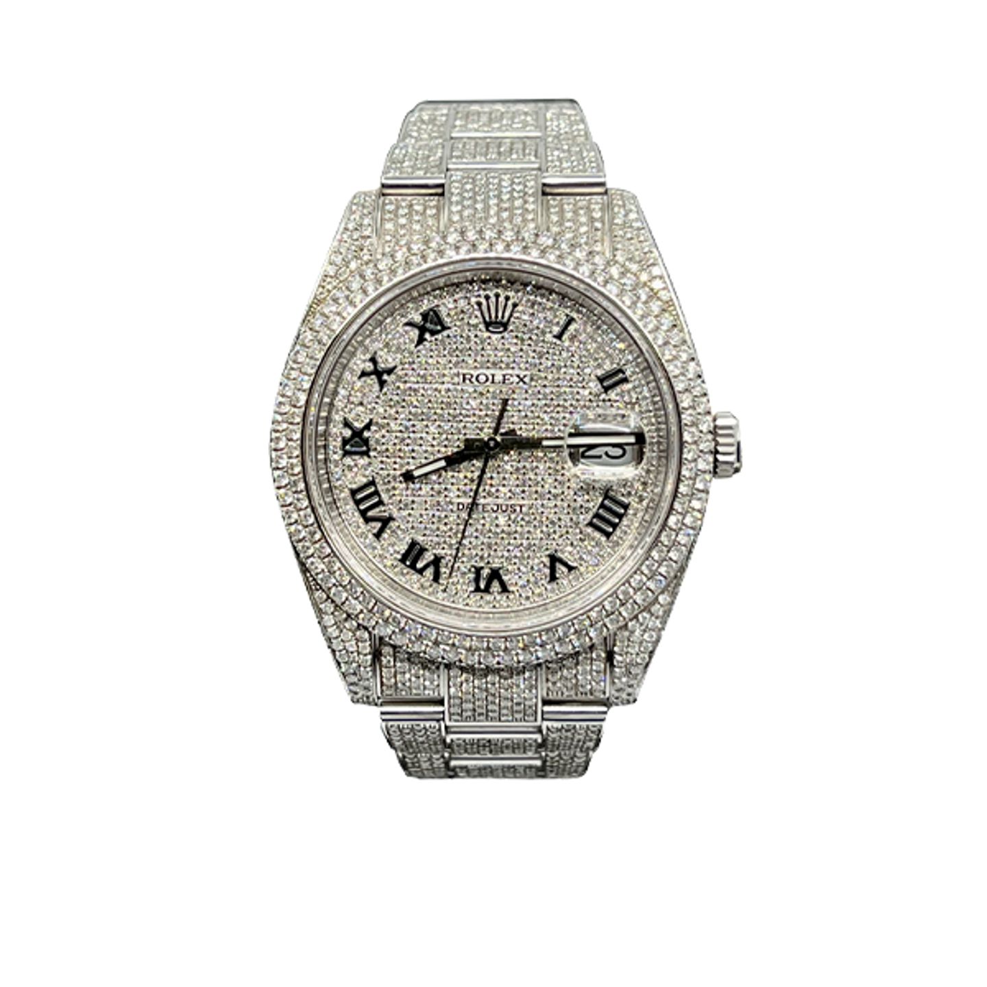 Rolex Datejust 41 126300 (2021) - Diamant wijzerplaat 41mm Staal (1/8)