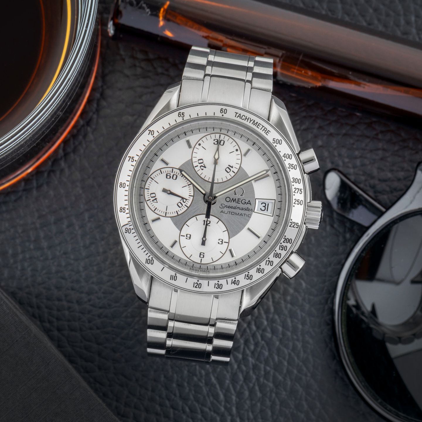Omega Speedmaster Date 3513.30.00 (1999) - Zilver wijzerplaat 39mm Staal (1/8)
