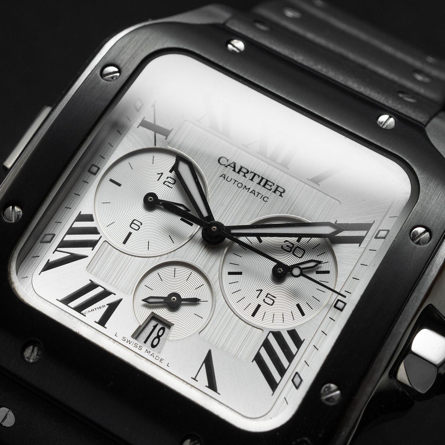Cartier Santos WSSA0017 (Onbekend (willekeurig serienummer)) - Wit wijzerplaat 43mm Staal (3/5)