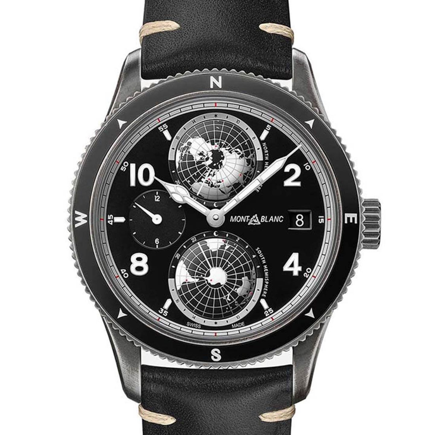 Montblanc 1858 128257 (2024) - Black dial 42 mm Steel case (2/3)