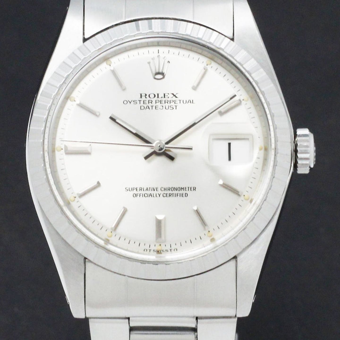 Rolex Datejust 1603 (1974) - Zilver wijzerplaat 36mm Staal (1/6)