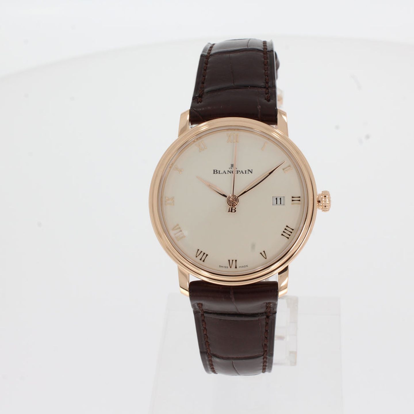Blancpain Villeret Ultra-Slim 6224-3642-55B (2025) - White dial 39 mm Red Gold case (5/5)