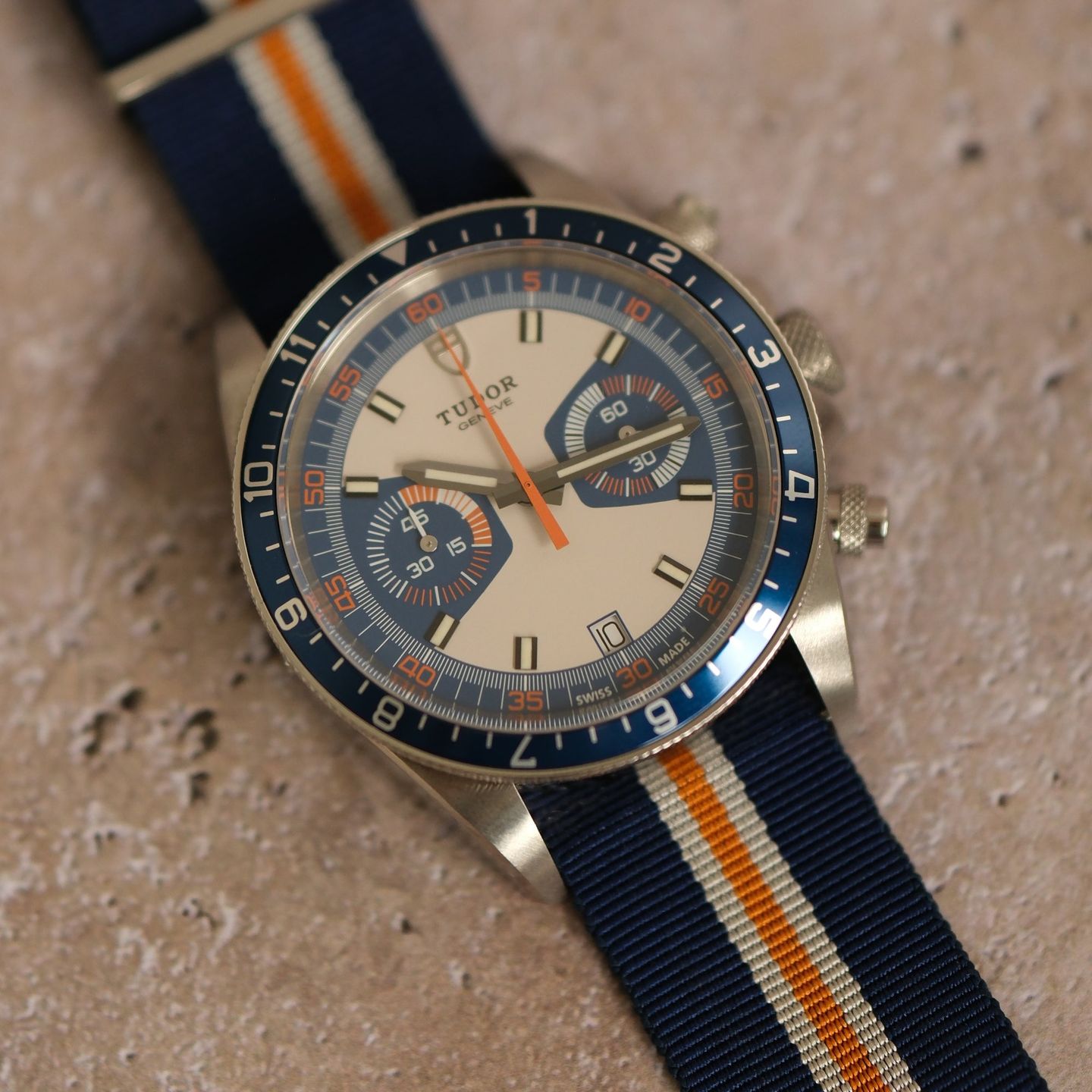 Tudor Heritage Chrono Blue 70330B - (6/7)