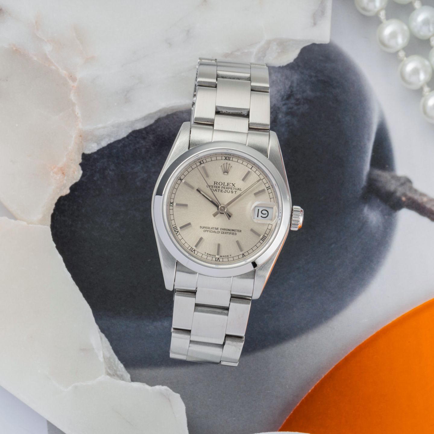 Rolex Datejust 31 68240 (Onbekend (willekeurig serienummer)) - Zilver wijzerplaat 31mm Staal (1/8)