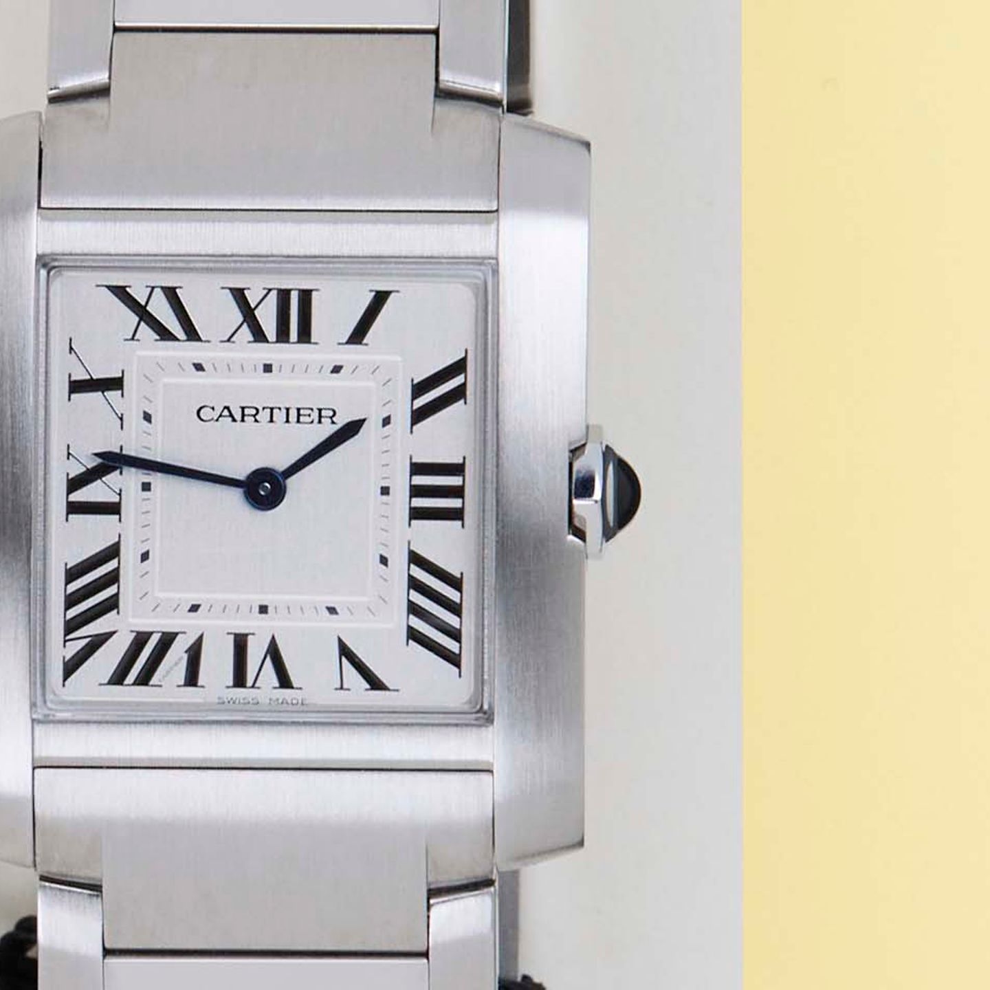 Cartier Tank Française WSTA0074 (2023) - Silver dial 32 mm Steel case (5/8)