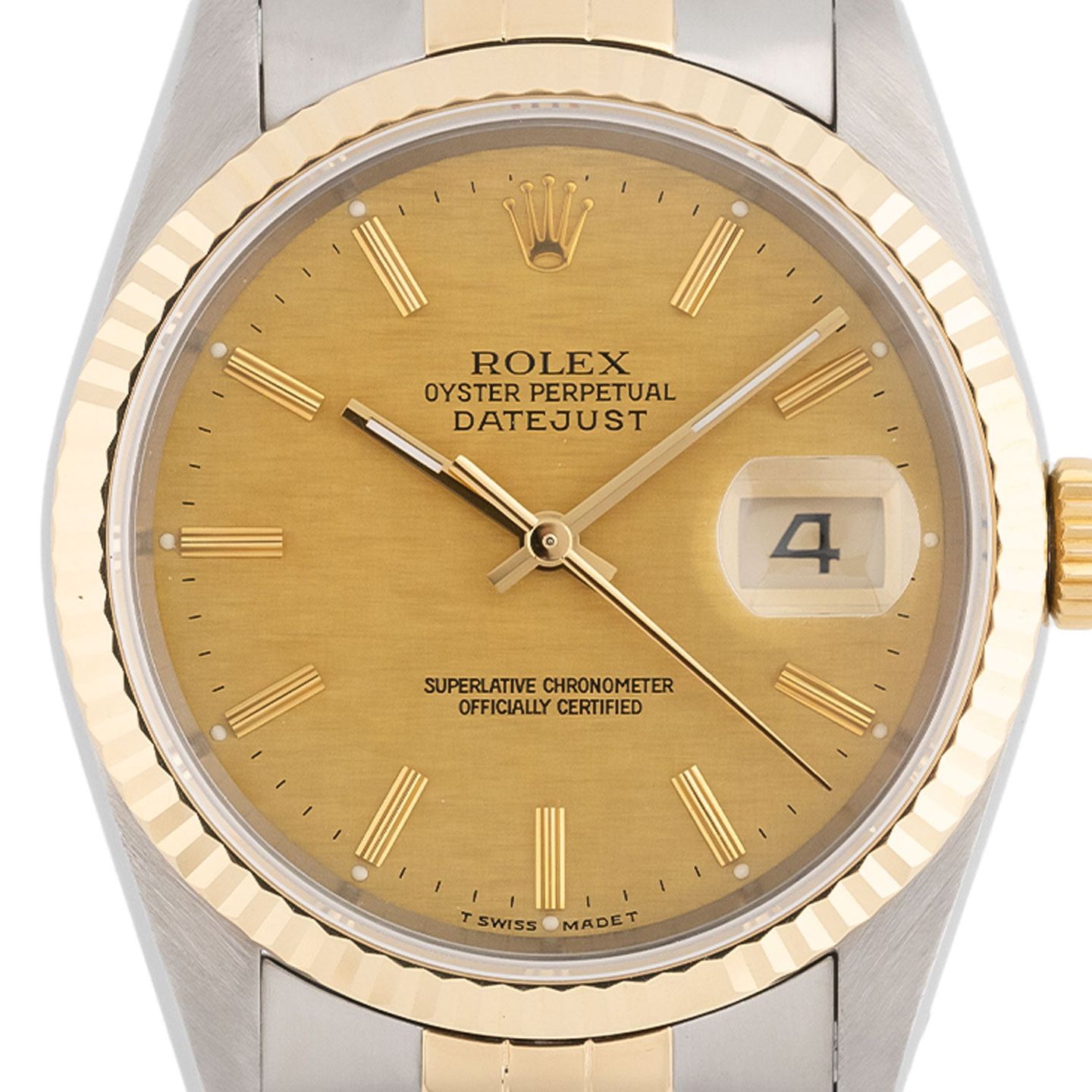 Rolex Datejust 36 16233 (1989) - Champagne dial 36 mm Gold/Steel case (2/5)