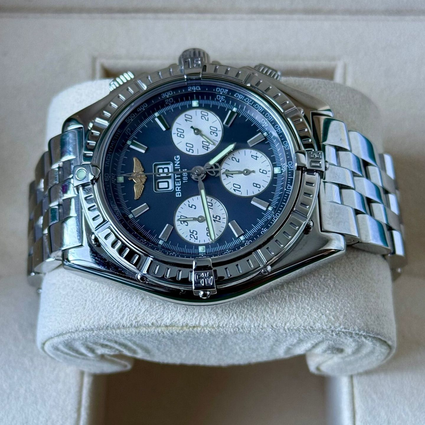 Breitling Crosswind Special A44355 (2000) - Blue dial 44 mm Steel case (5/7)