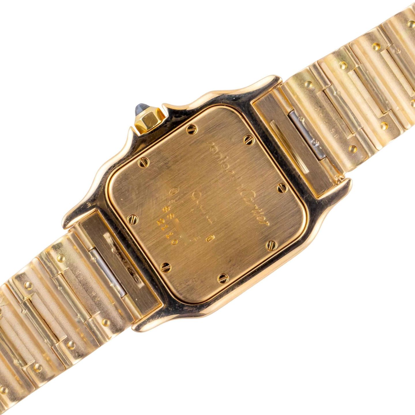Cartier Santos 887901 (Unknown (random serial)) - Champagne dial 29 mm Yellow Gold case (4/8)