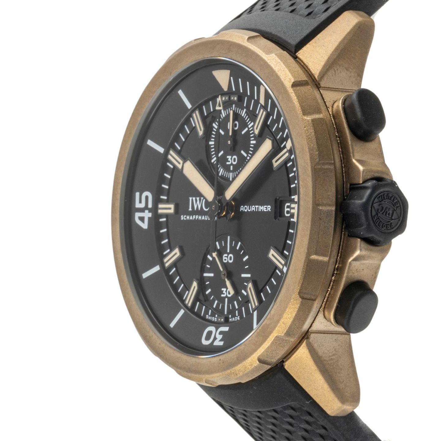 IWC Aquatimer Chronograph IW379503 (Onbekend (willekeurig serienummer)) - Zwart wijzerplaat 43mm Brons (6/8)