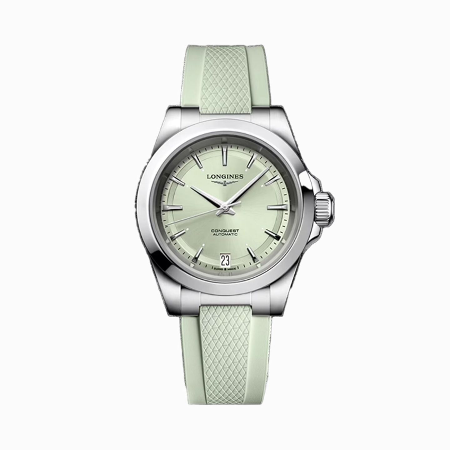 Longines Conquest L3.430.4.02.9 (2025) - Groen wijzerplaat 34mm Staal (1/1)