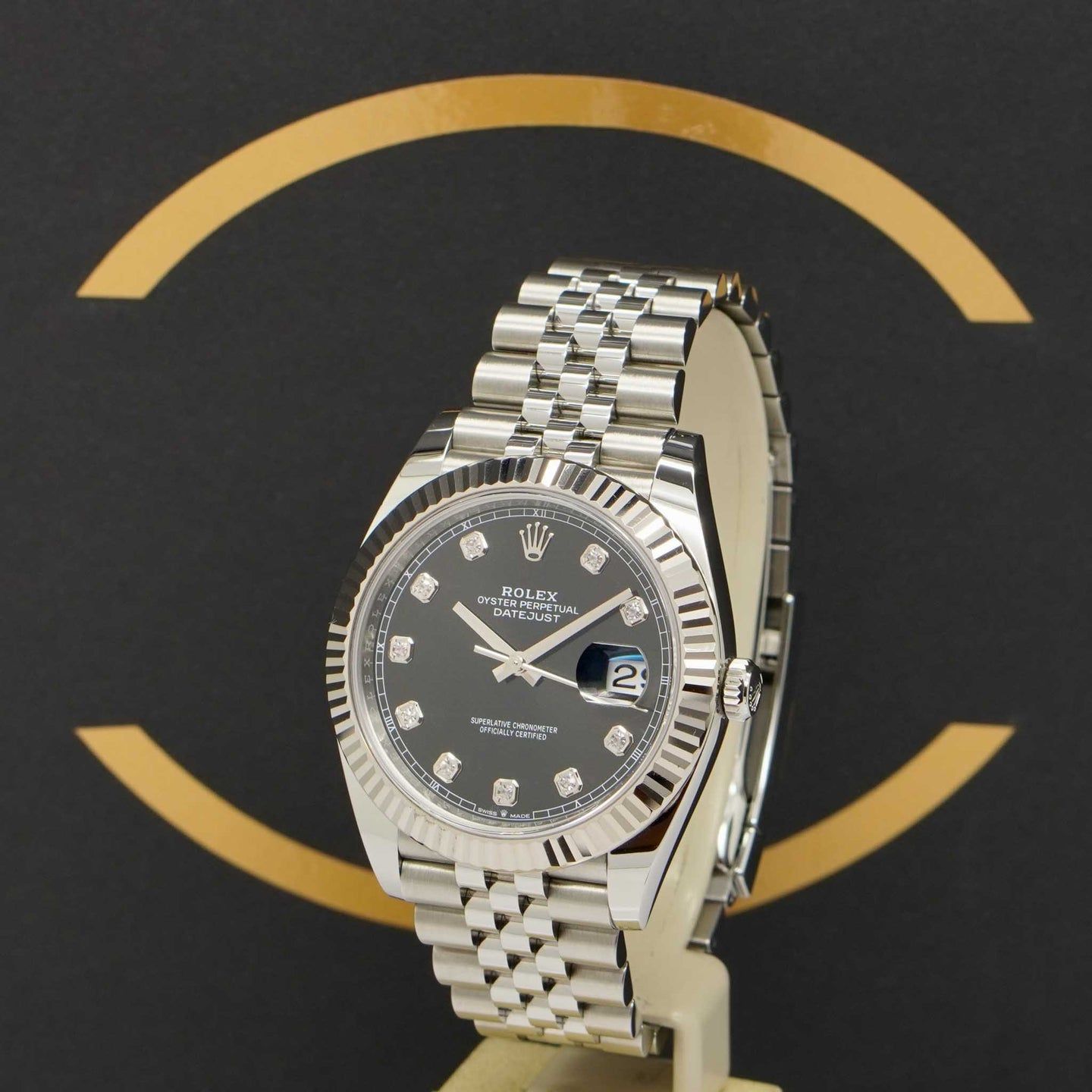 Rolex Datejust 41 126334 (2023) - Zwart wijzerplaat 41mm Staal (3/7)