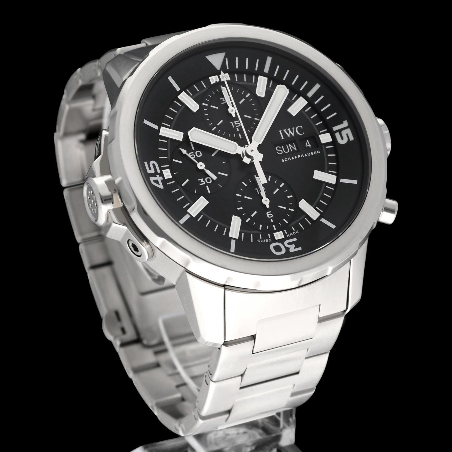 IWC Aquatimer Chronograph IW376804 (2016) - Zwart wijzerplaat 44mm Staal (3/8)