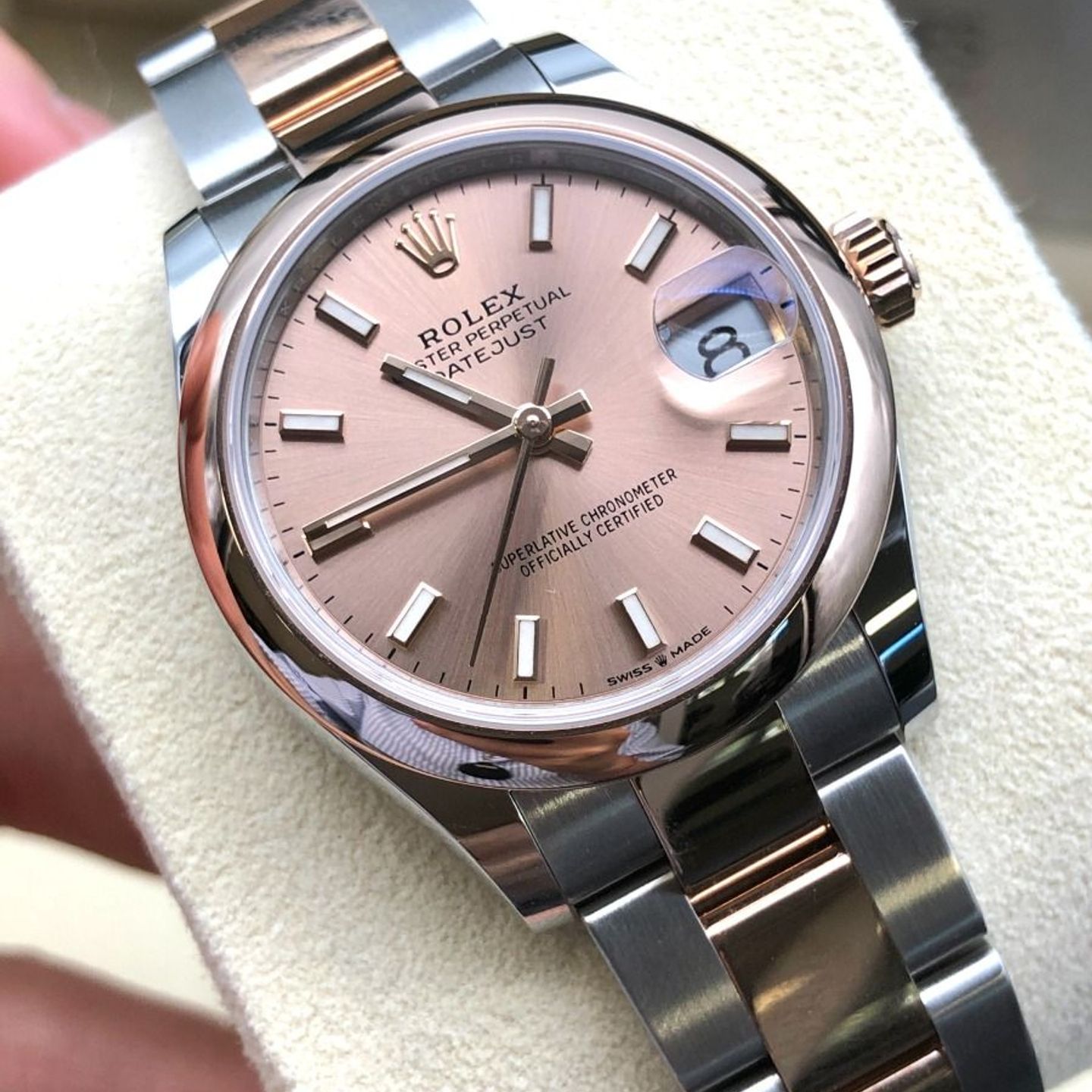 Rolex Datejust 31 278241 (2022) - Goud wijzerplaat 31mm Staal (7/8)