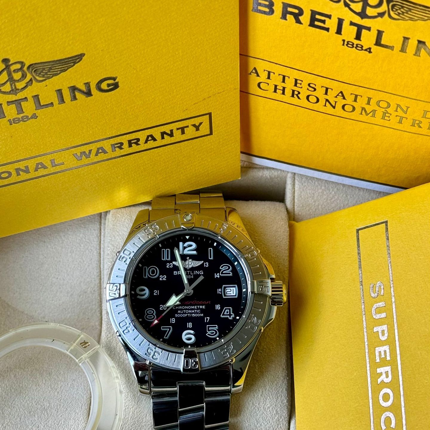 Breitling Superocean A1736006.B909 (2009) - Zwart wijzerplaat 42mm Staal (7/7)