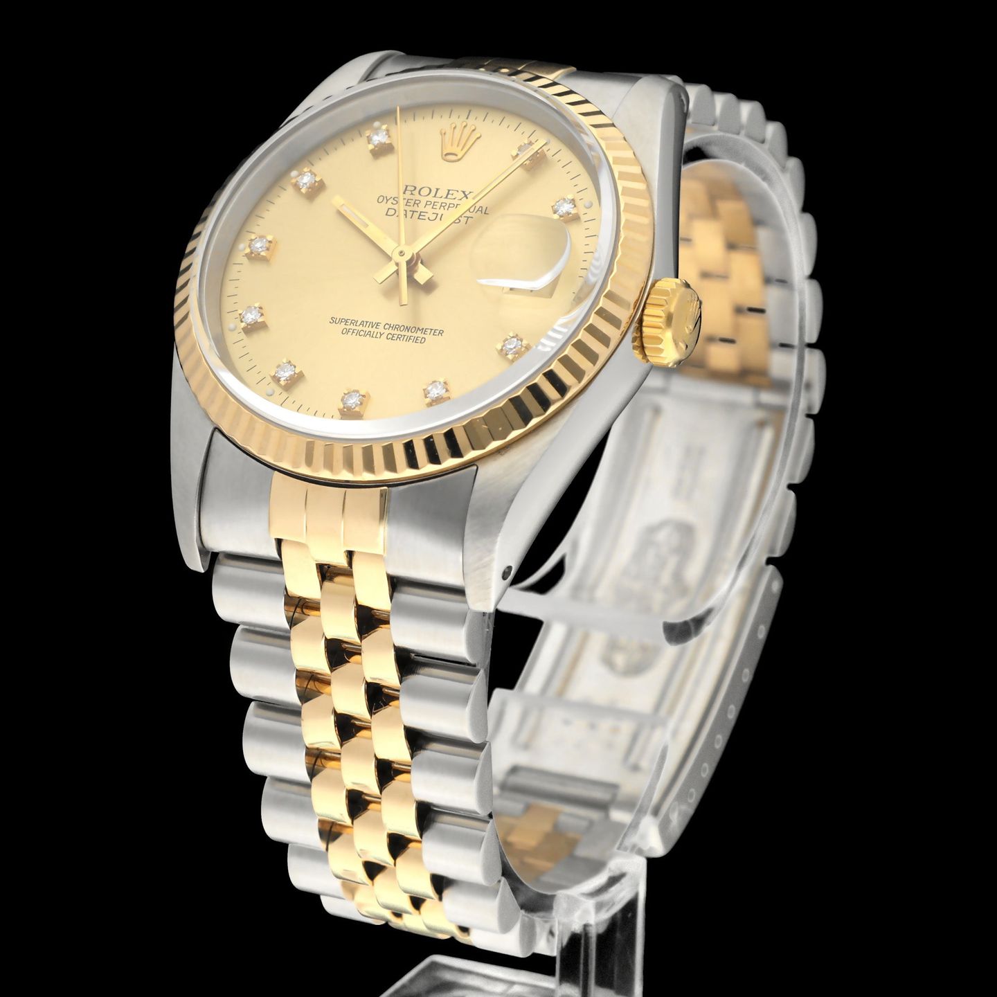 Rolex Datejust 36 16233G (1990) - 36mm Goud/Staal (4/8)