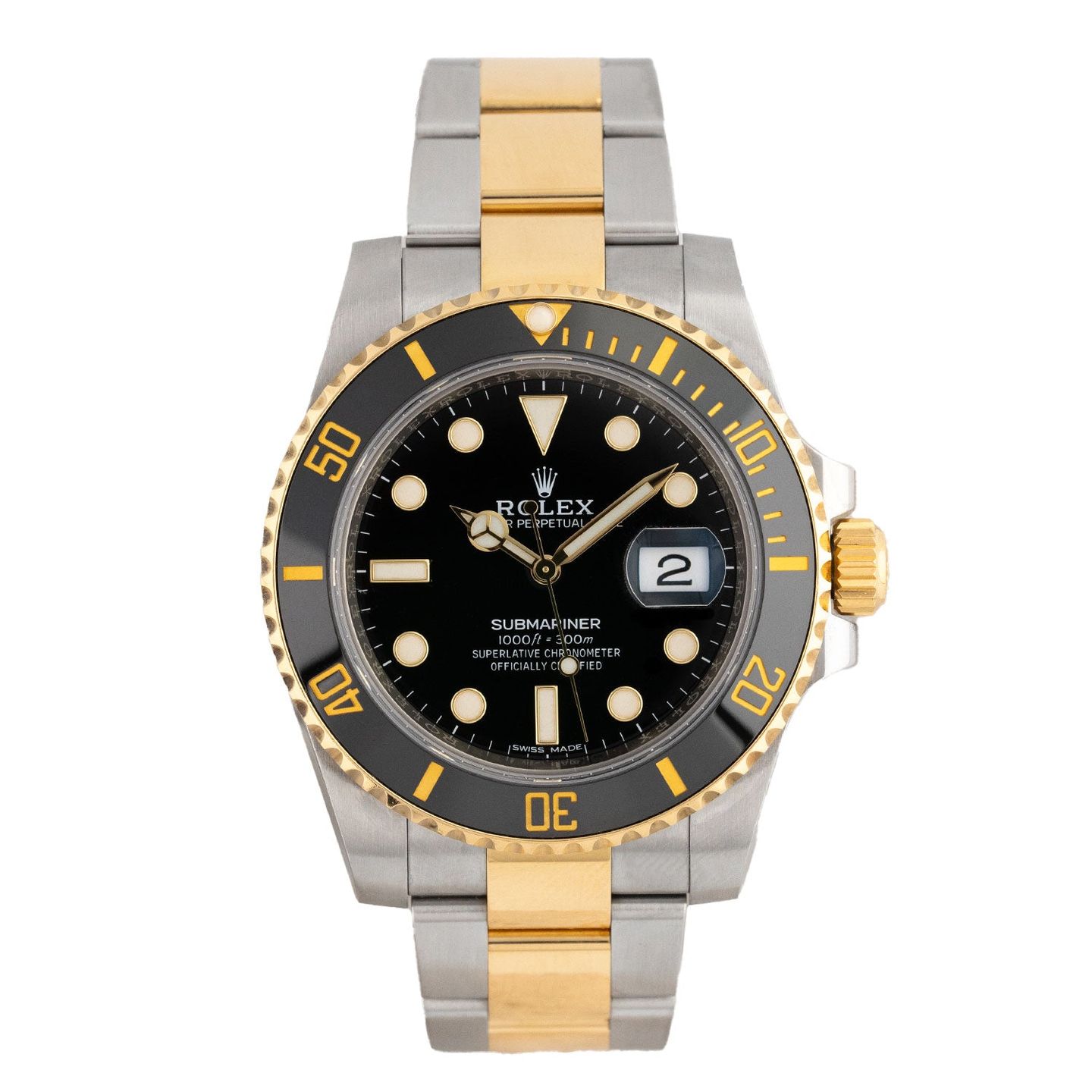 Rolex Submariner Date 116613LN (2020) - Zwart wijzerplaat 40mm Goud/Staal (1/5)