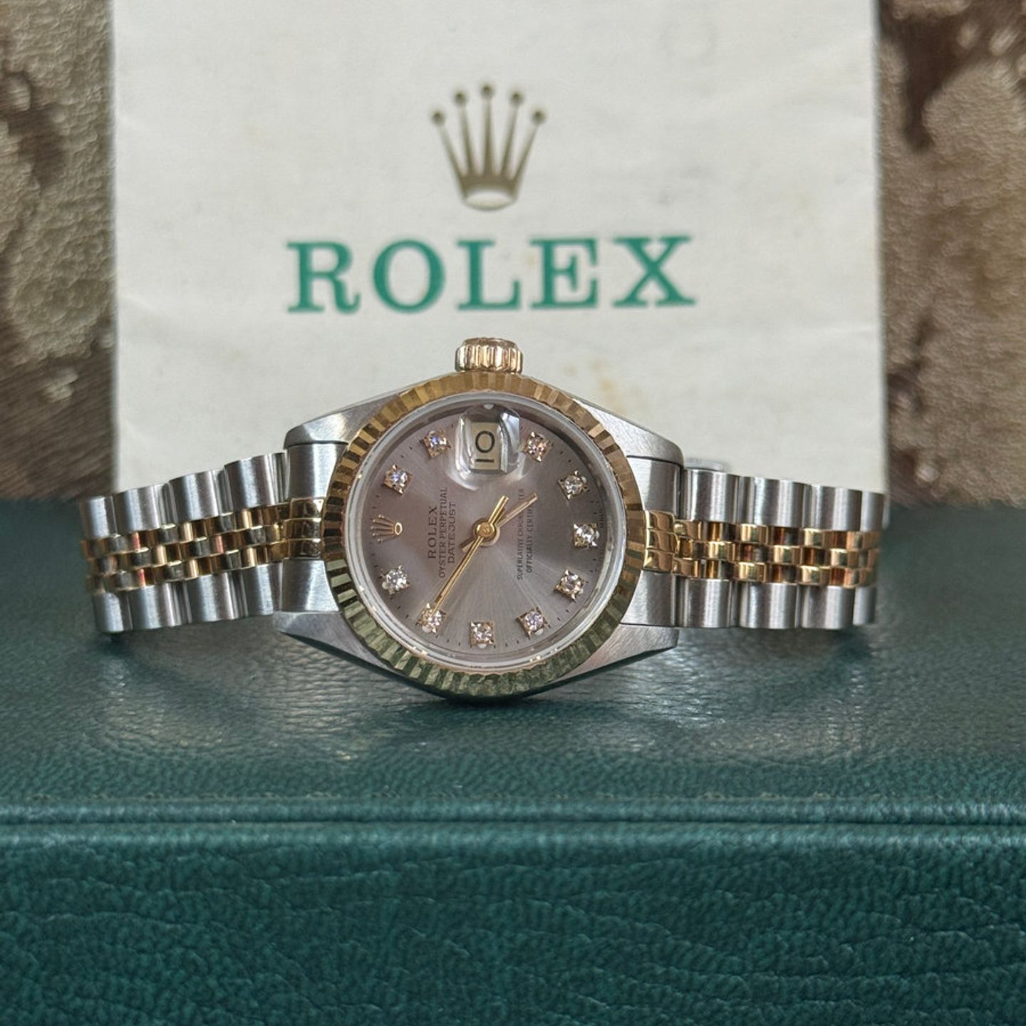 Rolex Lady-Datejust 69173 (1989) - Grey dial 26 mm Gold/Steel case (2/8)