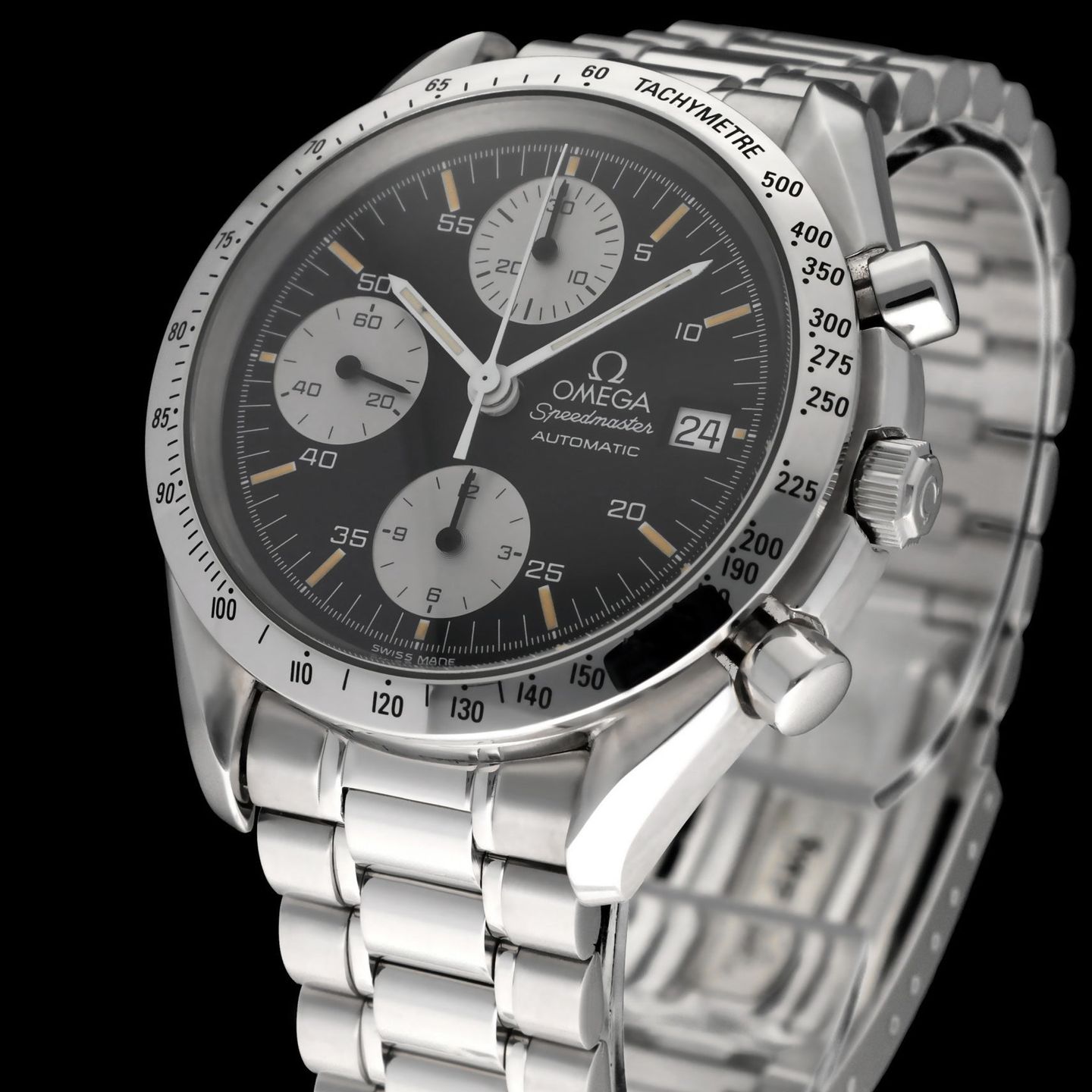 Omega Speedmaster Date 3511.50.00 (1996) - Black dial 39 mm Steel case (3/8)
