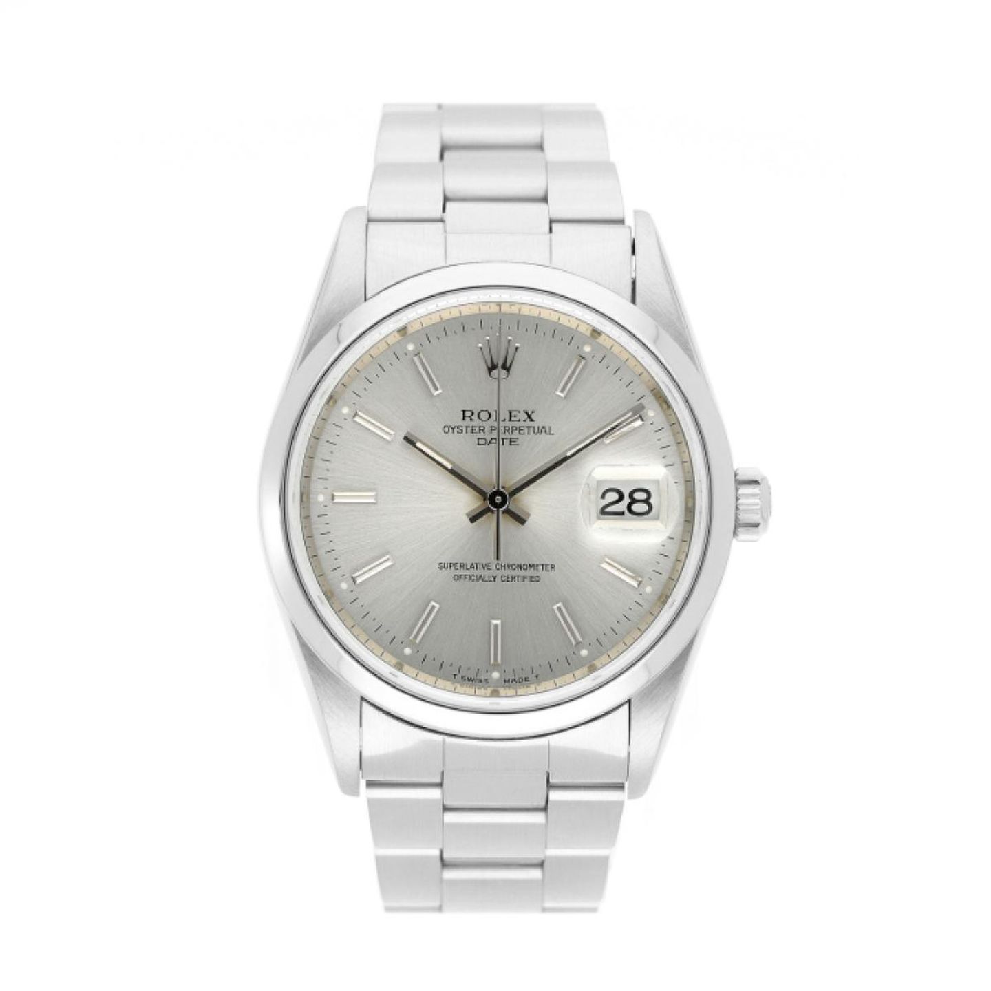 Rolex Oyster Perpetual Date 15200 (1999) - 34mm Staal (1/5)