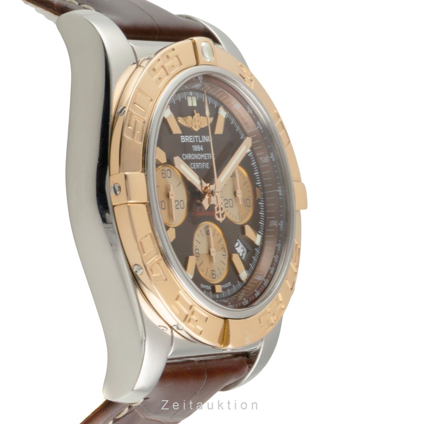 Breitling Chronomat 44 CB0110 (Unknown (random serial)) - Black dial 44 mm Gold/Steel case (6/8)