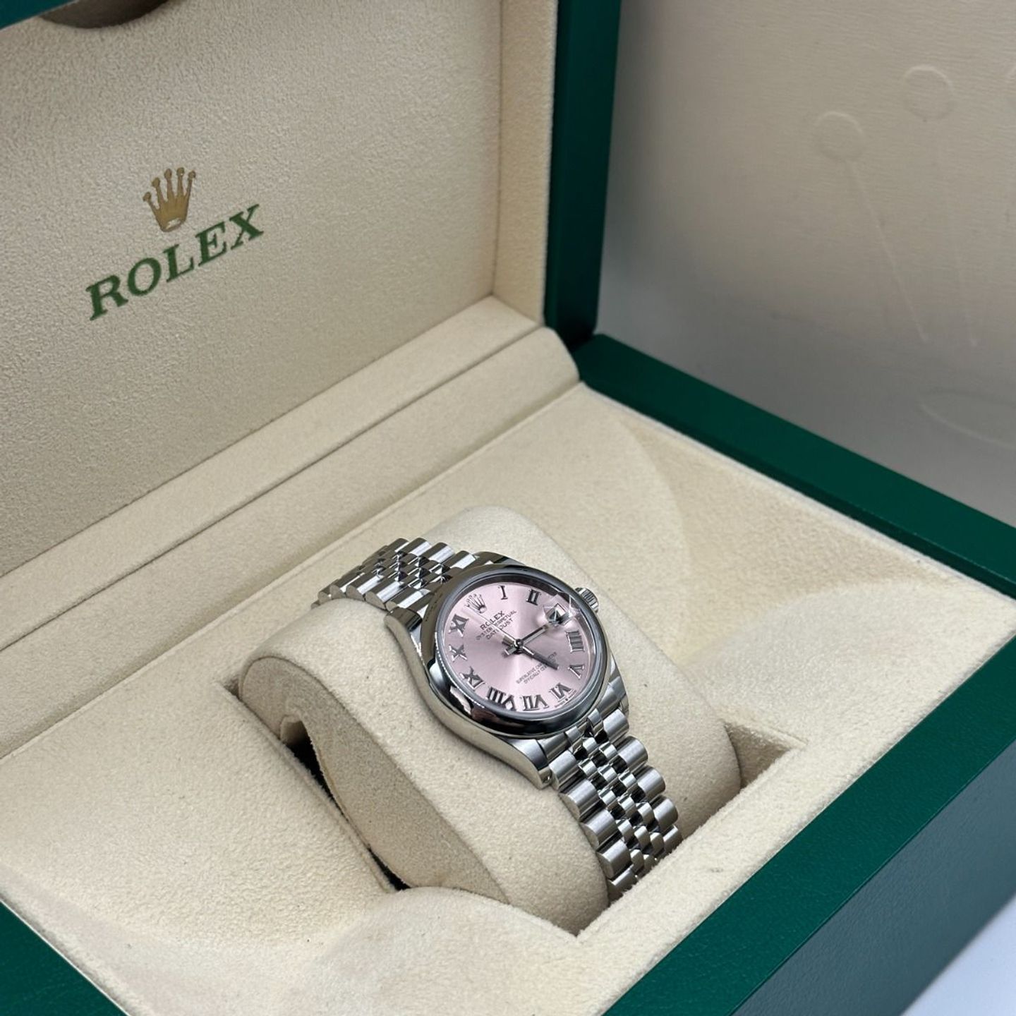 Rolex Datejust 31 278240 (2023) - Roze wijzerplaat 31mm Staal (3/8)