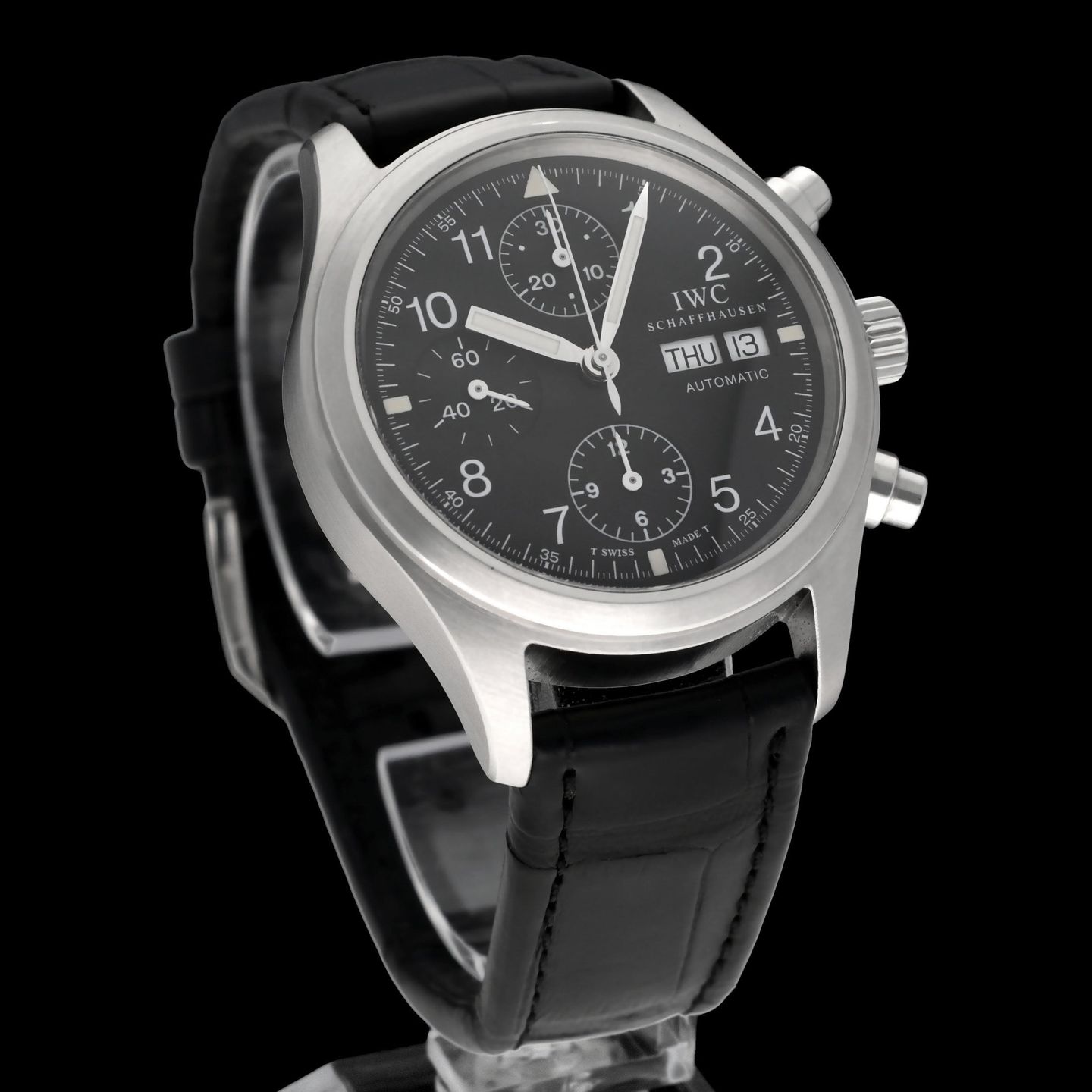IWC Pilot Chronograph IW370603 (1998) - Black dial 39 mm Steel case (3/8)