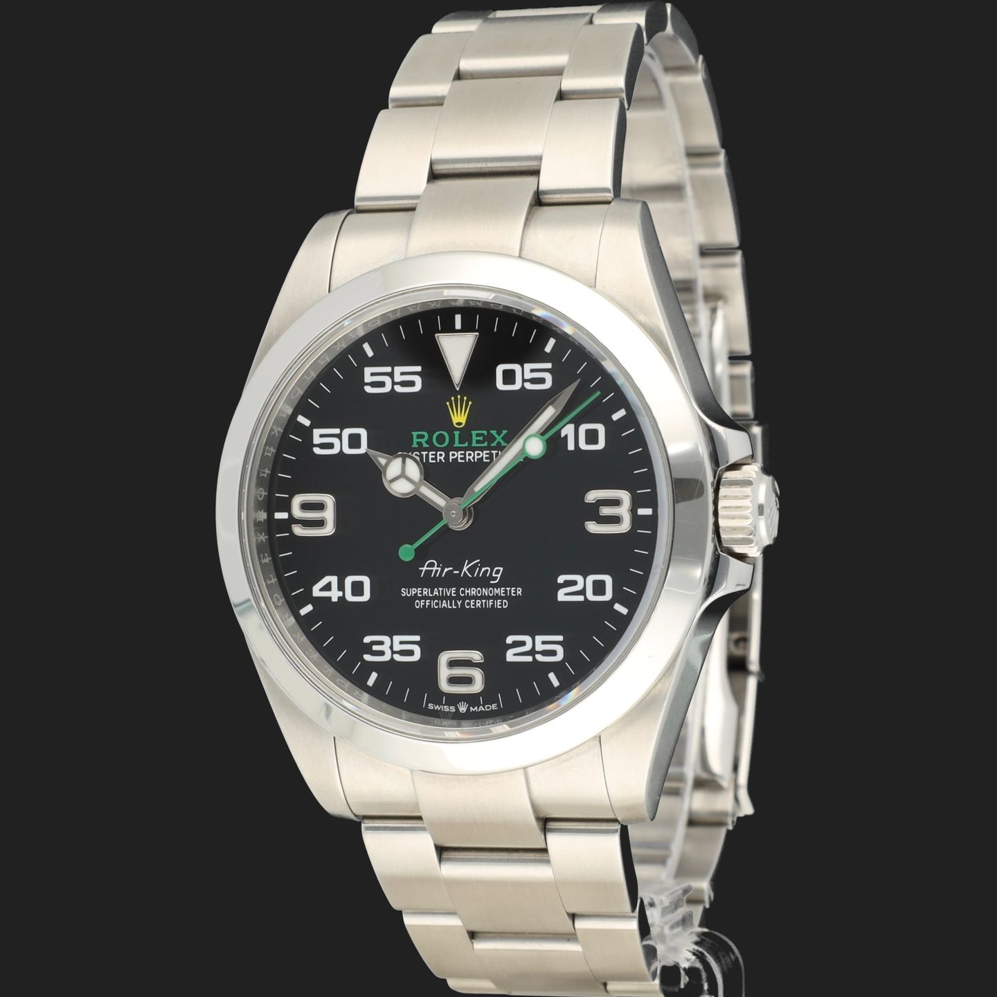 Rolex Air-King 126900 (2022) - Zwart wijzerplaat 40mm Staal (1/8)