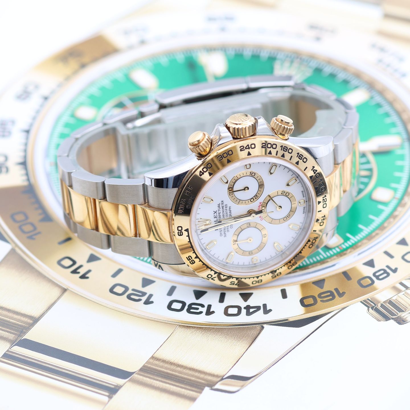 Rolex Daytona 116503 (Onbekend (willekeurig serienummer)) - Wit wijzerplaat 40mm Goud/Staal (8/8)