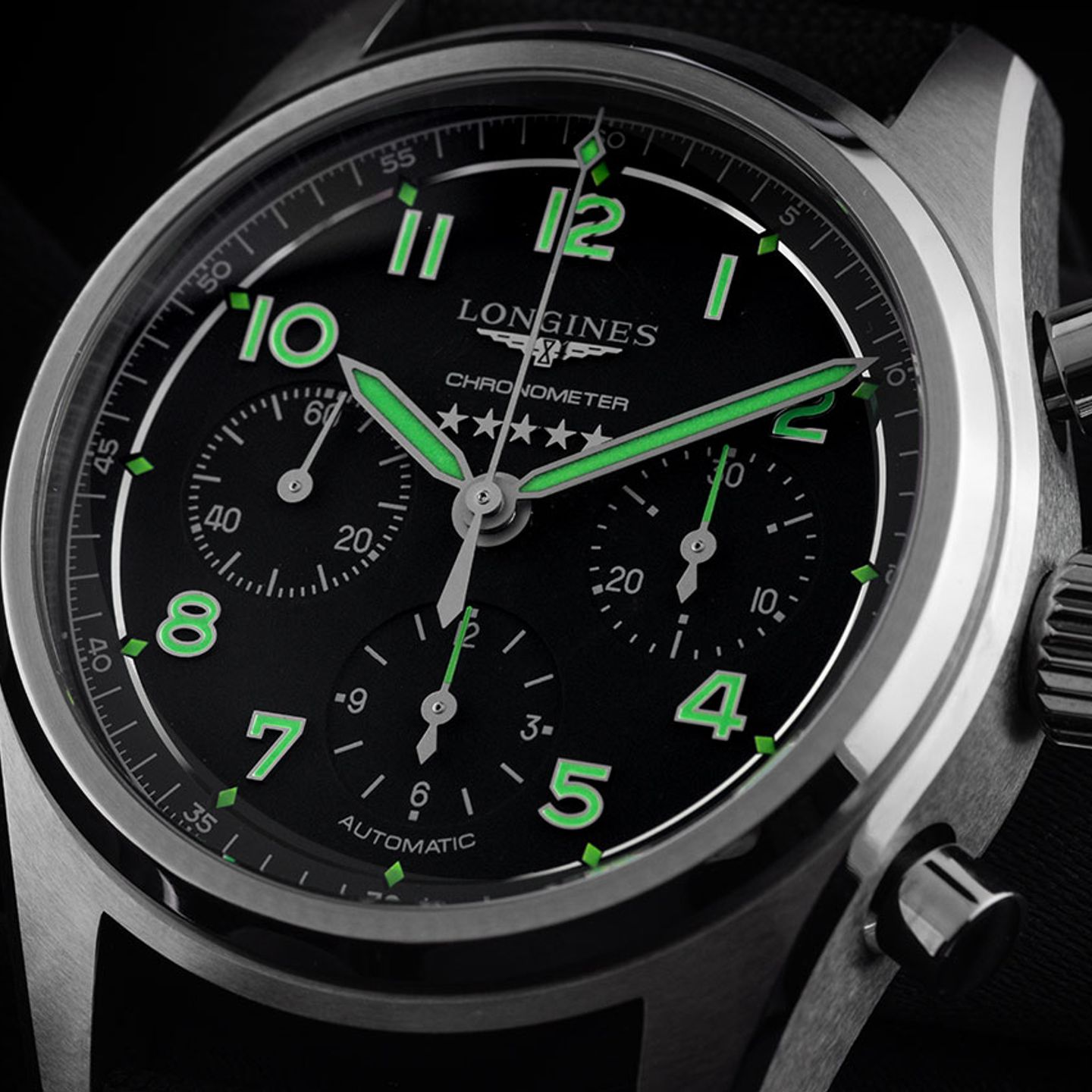 Longines Spirit L3.829.1.53.2 (2025) - Zwart wijzerplaat 42mm Titanium (3/7)