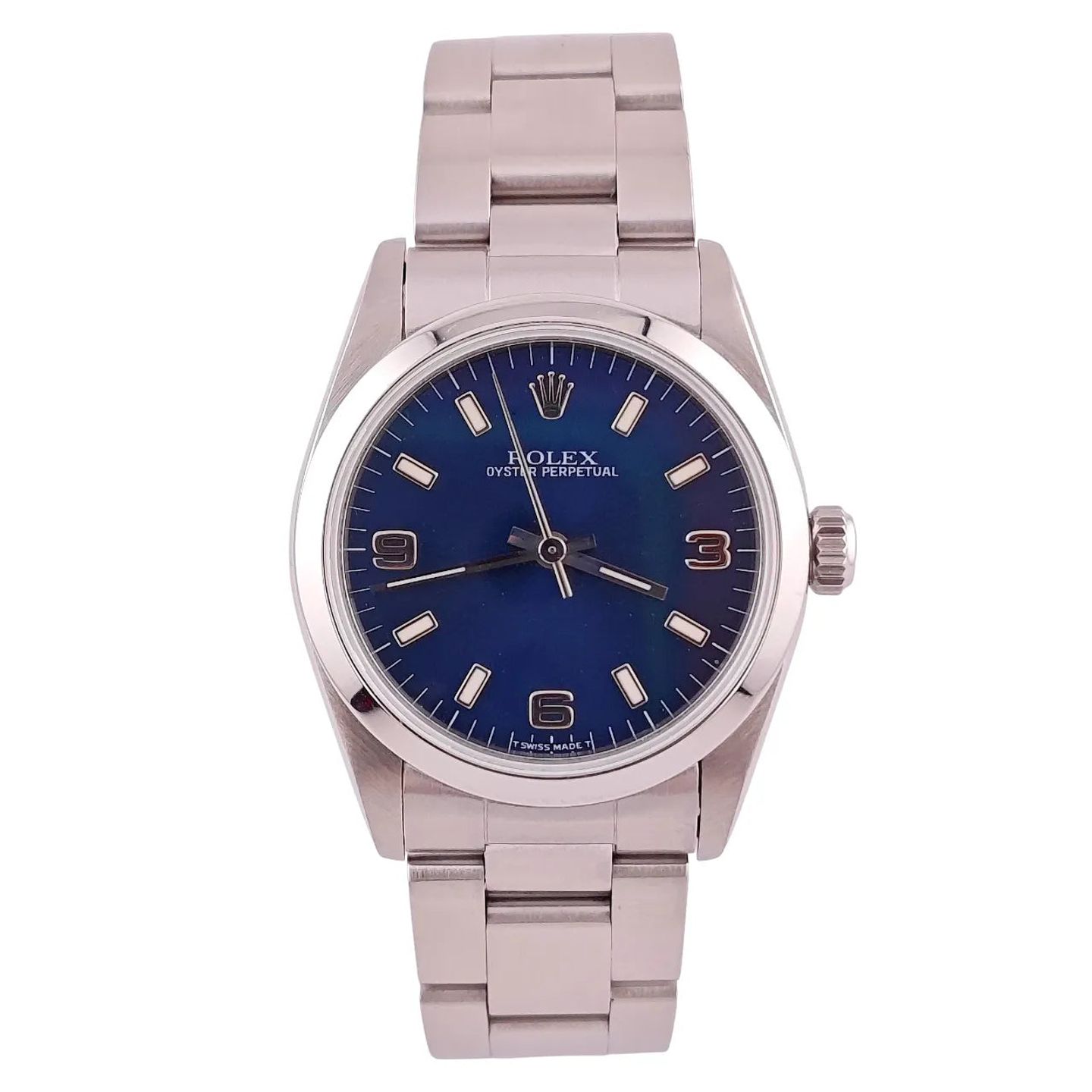 Rolex Oyster Perpetual 31 67480 (Unknown (random serial)) - Blue dial 31 mm Steel case (1/8)