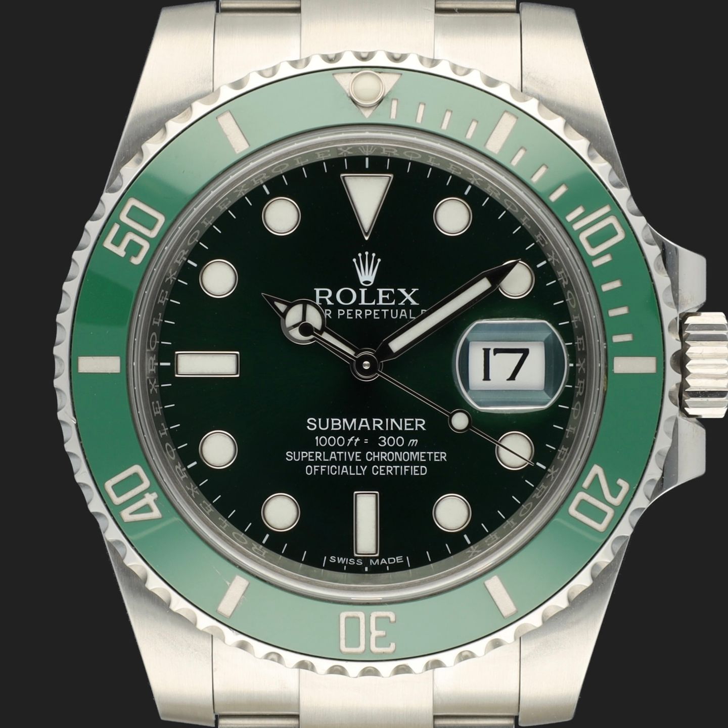 Rolex Submariner Date 116610LV (2016) - Groen wijzerplaat 40mm Staal (2/8)