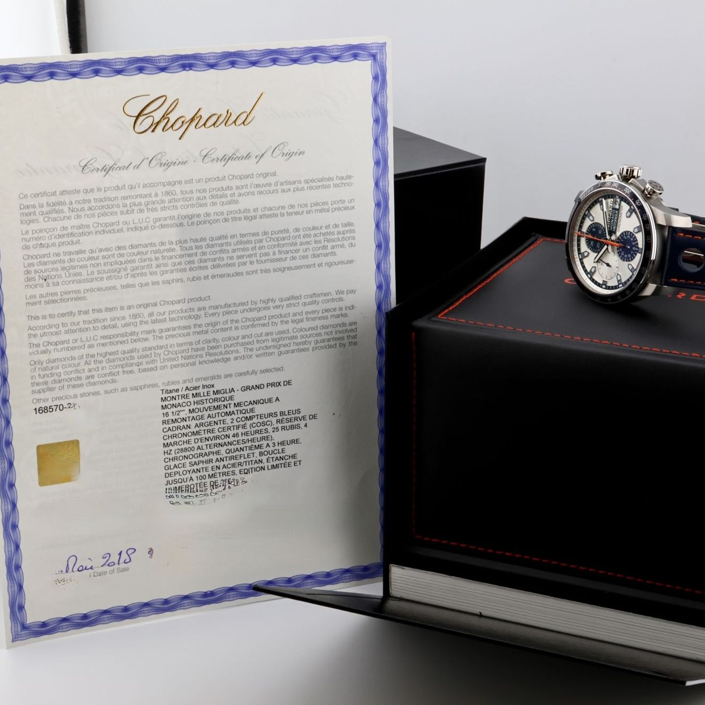 Chopard Grand Prix de Monaco Historique 168570-3004 (2018) - Zilver wijzerplaat 44mm Titanium (2/2)