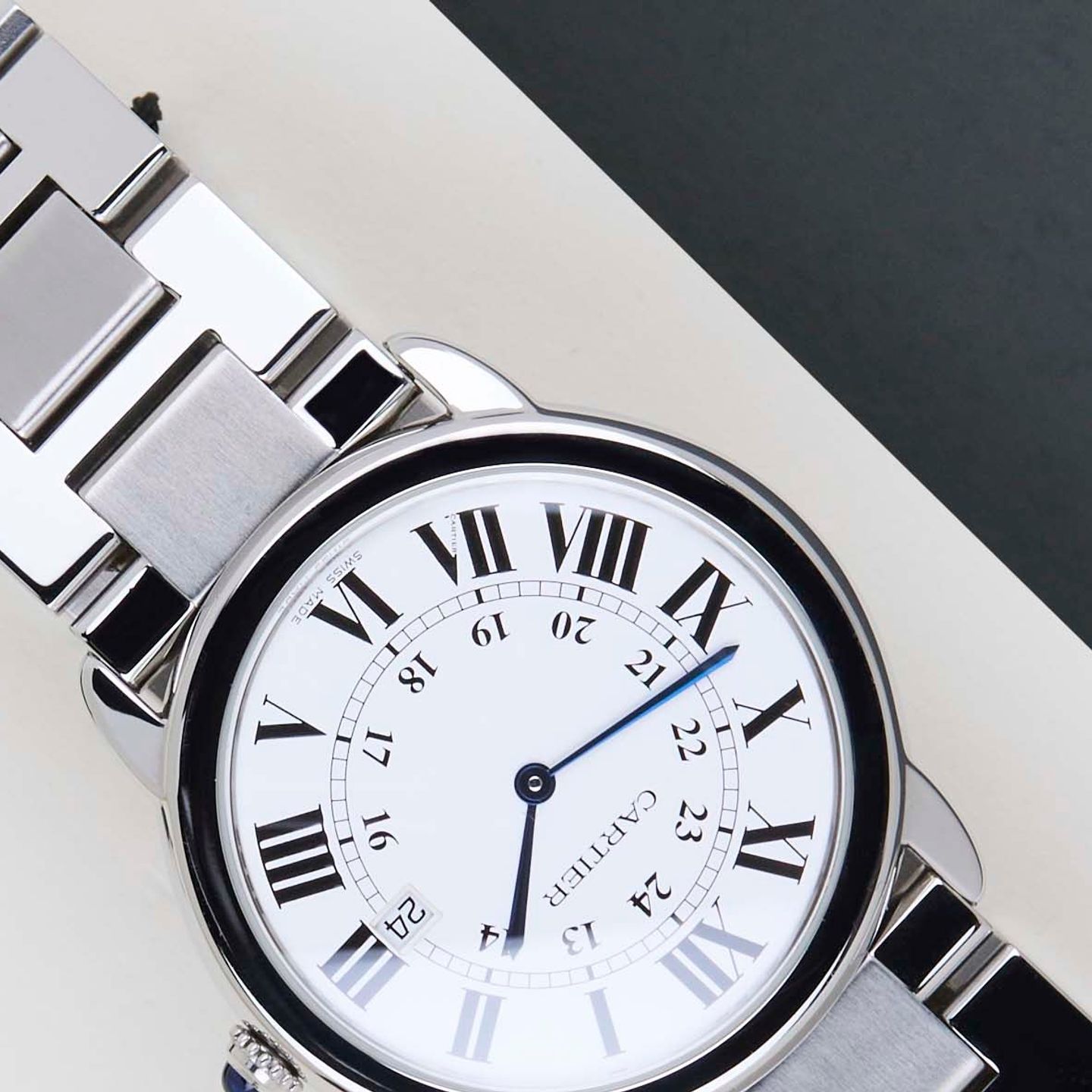 Cartier Ronde Solo de Cartier W6701005 (2014) - Zilver wijzerplaat 36mm Staal (4/8)