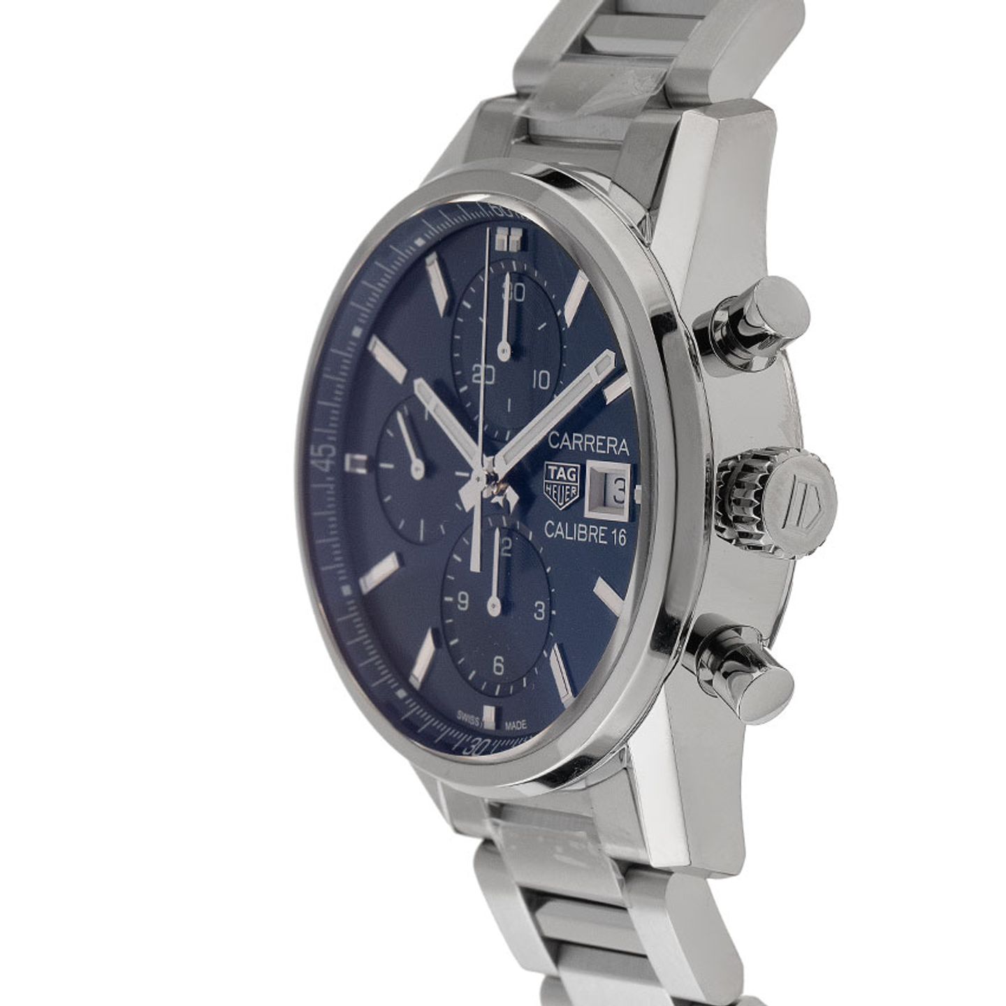 TAG Heuer Carrera Calibre 16 CBK2112.BA0715 (2024) - Blauw wijzerplaat 41mm Staal (4/7)