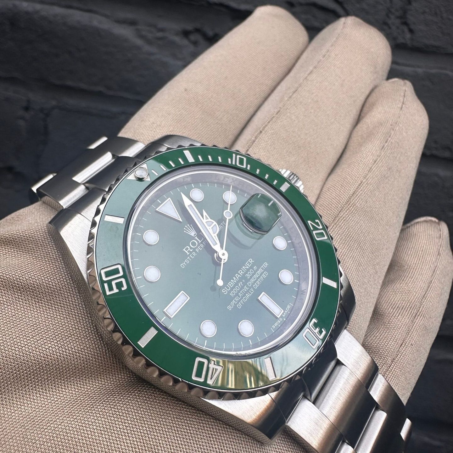 Rolex Submariner Date 116610LV (2015) - Groen wijzerplaat 40mm Staal (4/5)