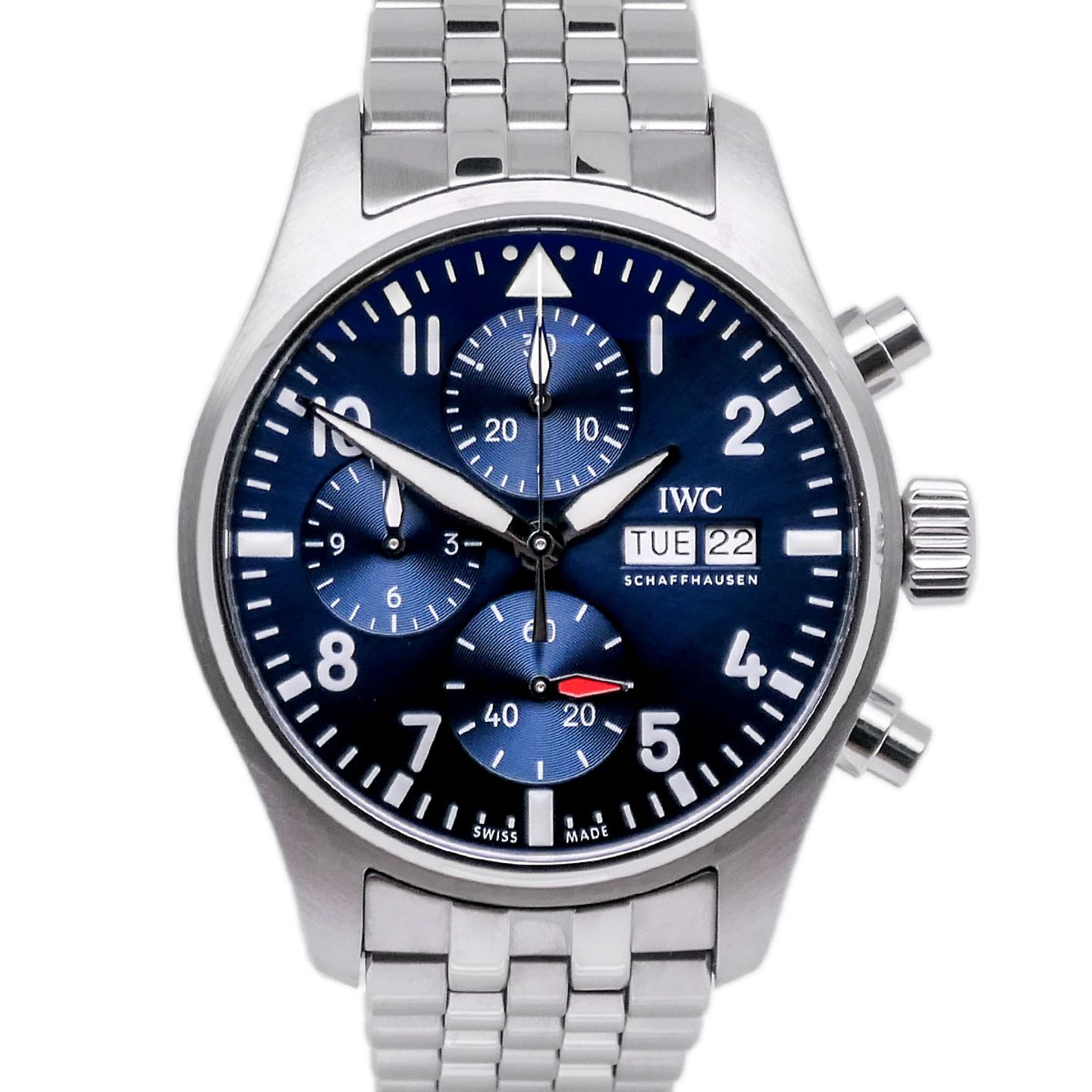 IWC Pilot Chronograph IW388102 (2021) - Blauw wijzerplaat 41mm Staal (1/6)