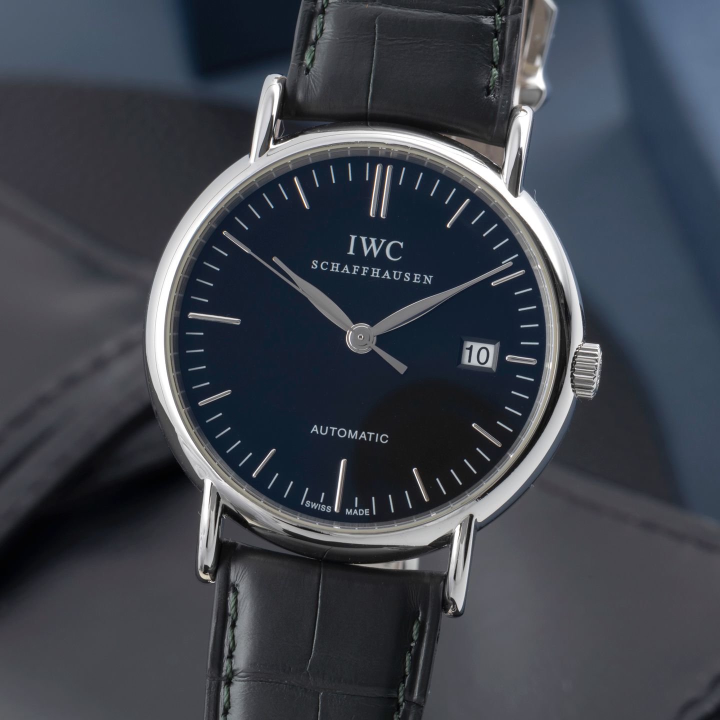 IWC Portofino Automatic IW356308 (Unknown (random serial)) - Black dial 39 mm Steel case (3/8)