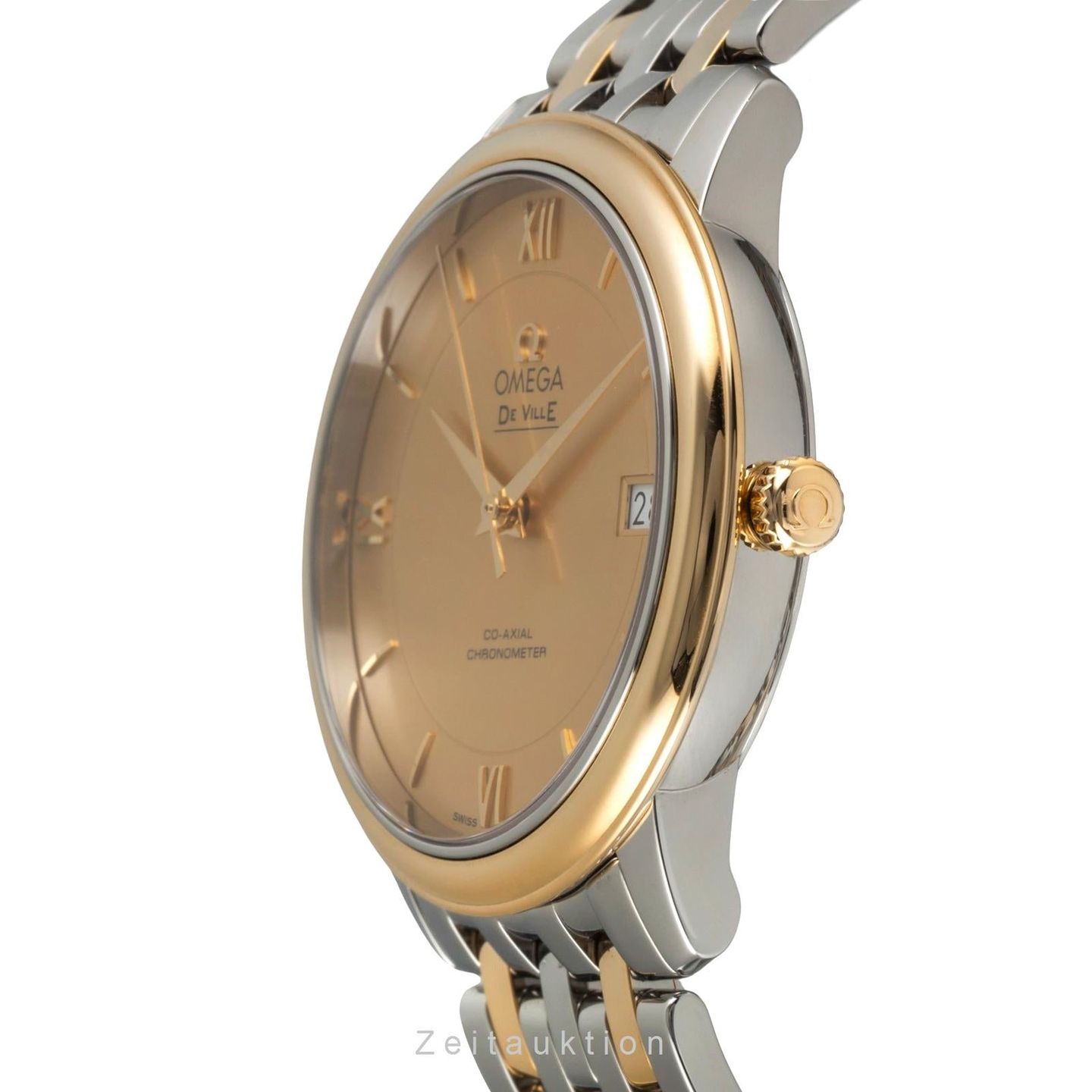 Omega De Ville Prestige 424.20.37.20.08.001 (2014) - Champagne dial 37 mm Steel case (5/8)