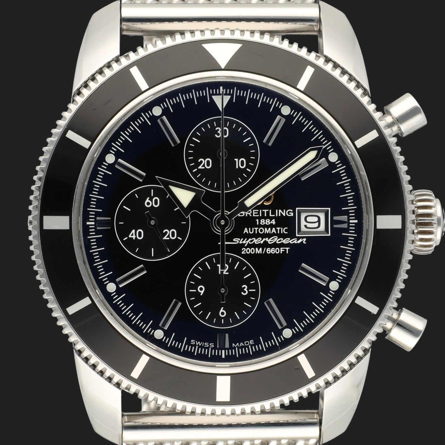 Breitling Superocean Heritage Chronograph A1332024 (2015) - Zwart wijzerplaat 46mm Staal (2/8)