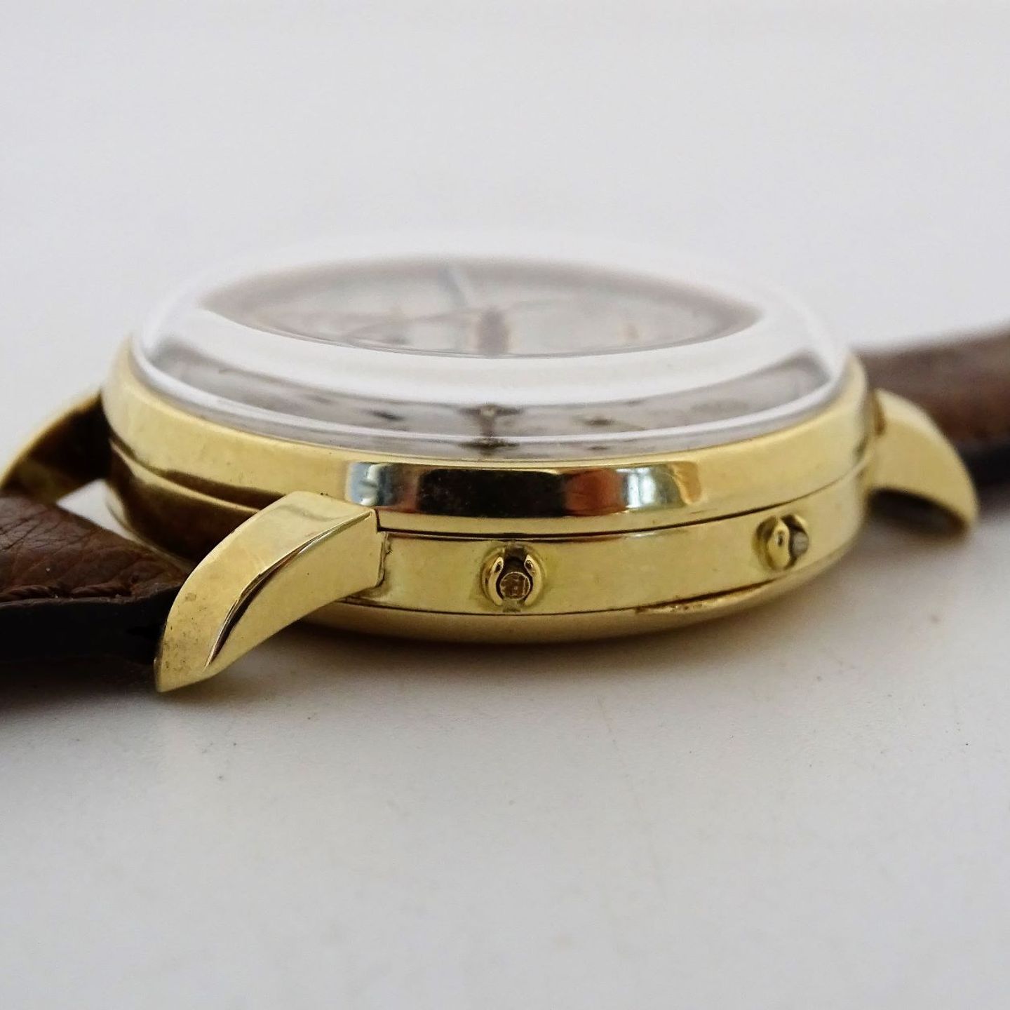 Marvin Vintage Unknown (1950) - White dial 35 mm Yellow Gold case (7/8)